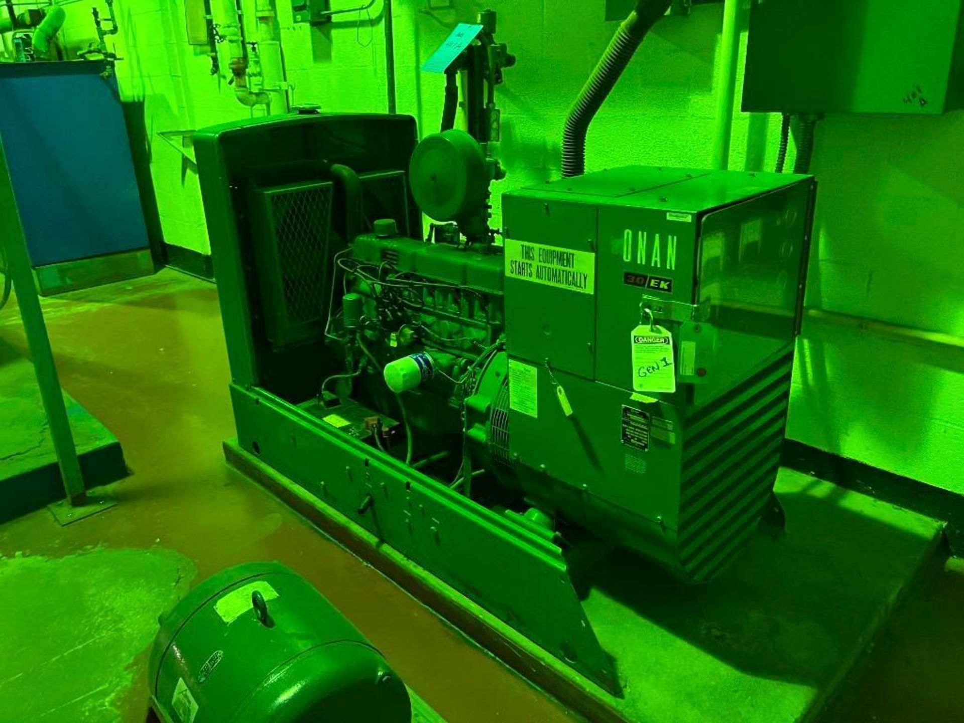 Onan Model 30EK Natural Gas Powered Emergency Generator Skid Mounted Find inline Gaylinder Power, 37 - Image 2 of 12