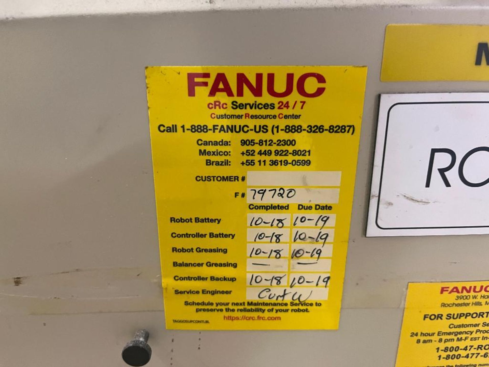 Fanuc Robot M-710iC 70T w/ System R-J3iC Control Panel & Fanuc Pendant Control S/N F-79720 (2006) w/ - Image 14 of 15