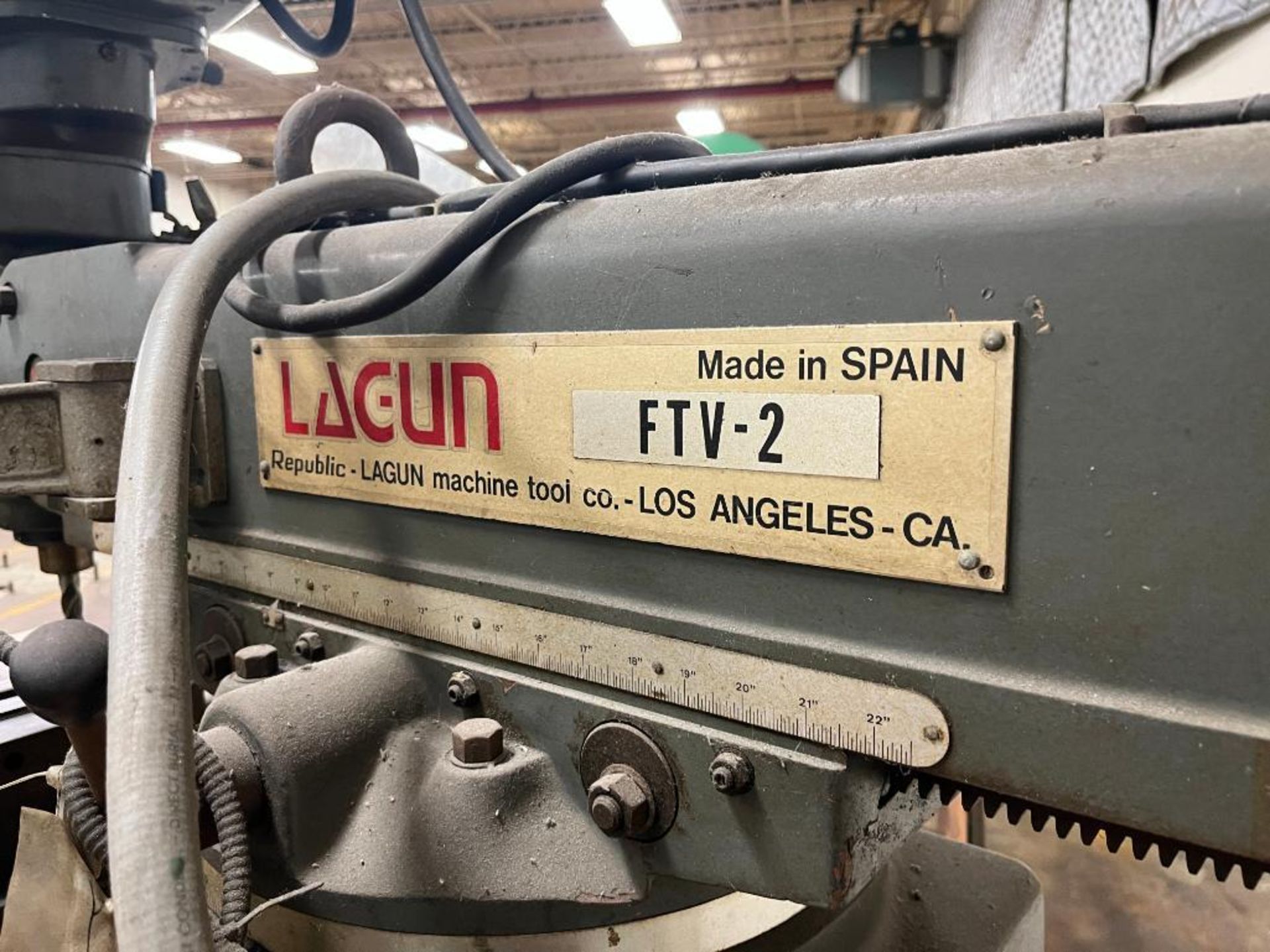Lagun 2HP Model FTV-2 Vertical Mill 10" x 50" T-Slot Table, Power feed Fagor 2 Axis DRO - Image 7 of 8