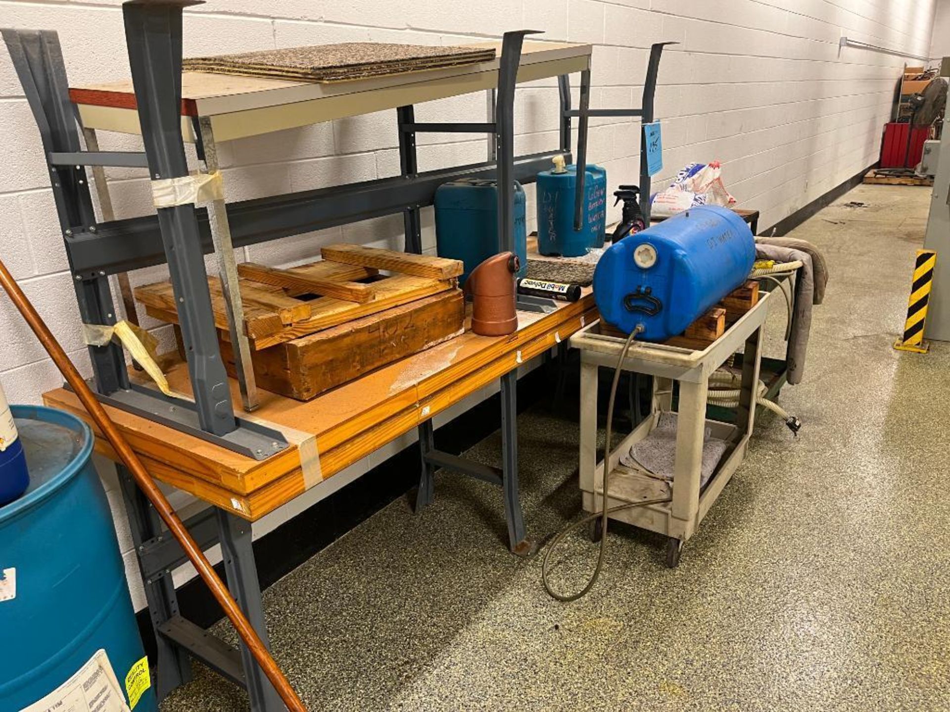 Assortment of (3) workbenches, 4.5" Jaw Yost Vise & (4) Rolling Shop Carts - Image 2 of 6