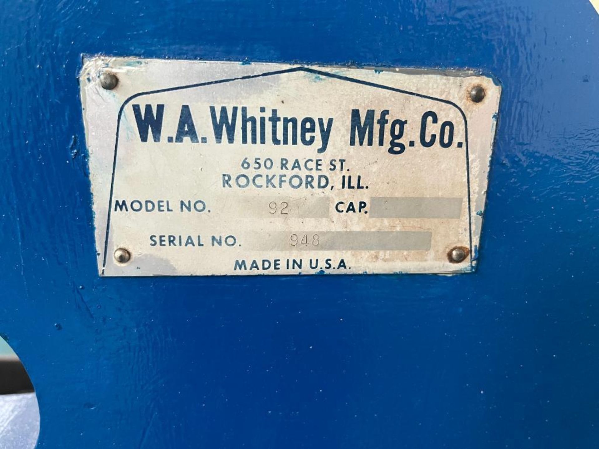 N.A Whitney Model 92 Punch with Dies S/N 948 - Image 5 of 5