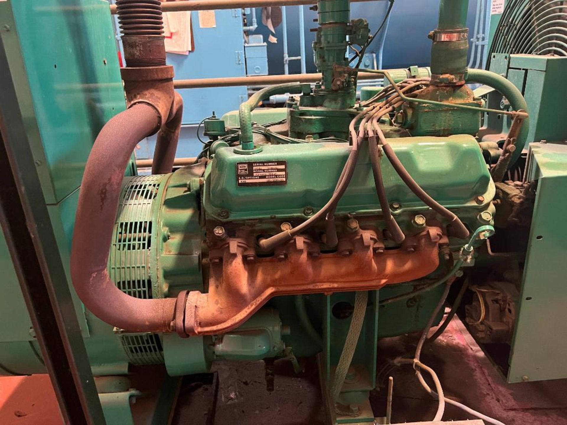 Onan 60 Genset Skid Mounted Emergency Power Unit, Ford V8 Natural Gas Power, Model L32270E (594 Hour - Image 13 of 19