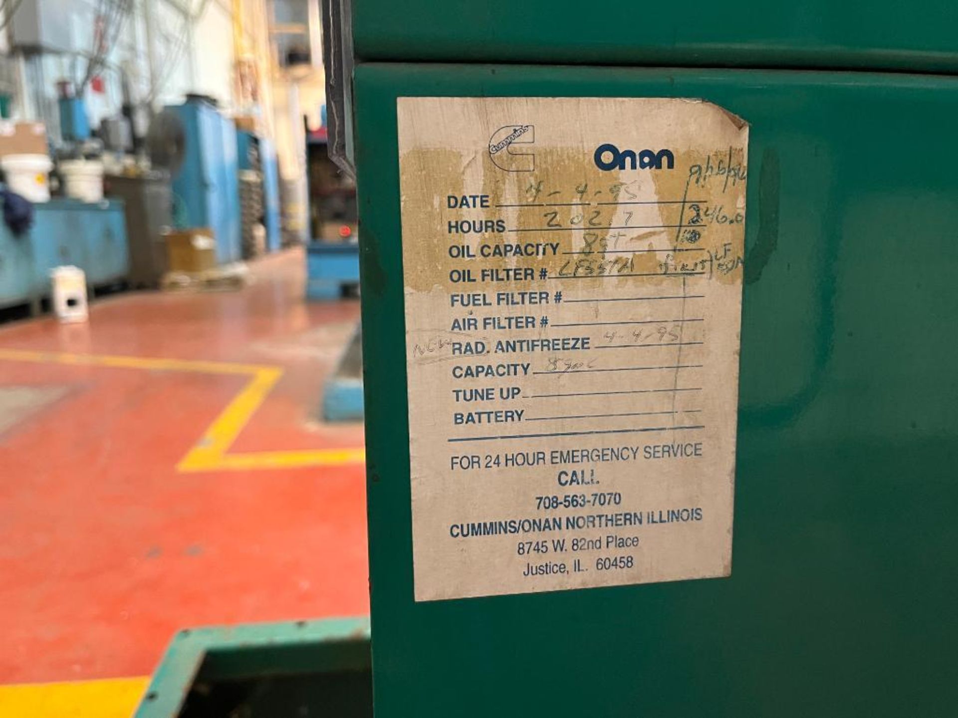 Onan 60 Genset Skid Mounted Emergency Power Unit, Ford V8 Natural Gas Power, Model L32270E (594 Hour - Image 10 of 19
