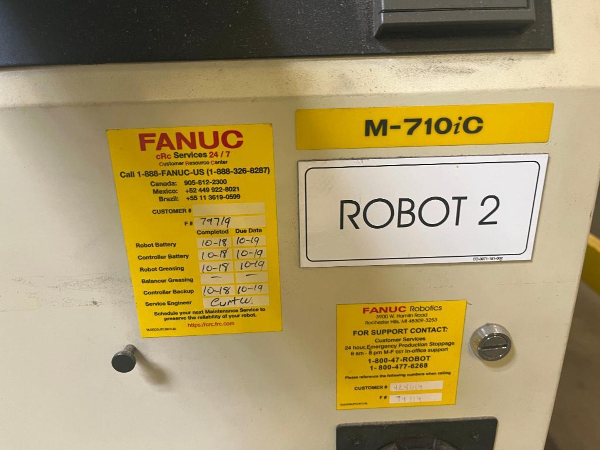 Fanuc Robot M-710iC 70T w/ System R-J3iC Control Panel & Fanuc Pendant Control S/N F-79719 (2006) w/ - Image 14 of 16