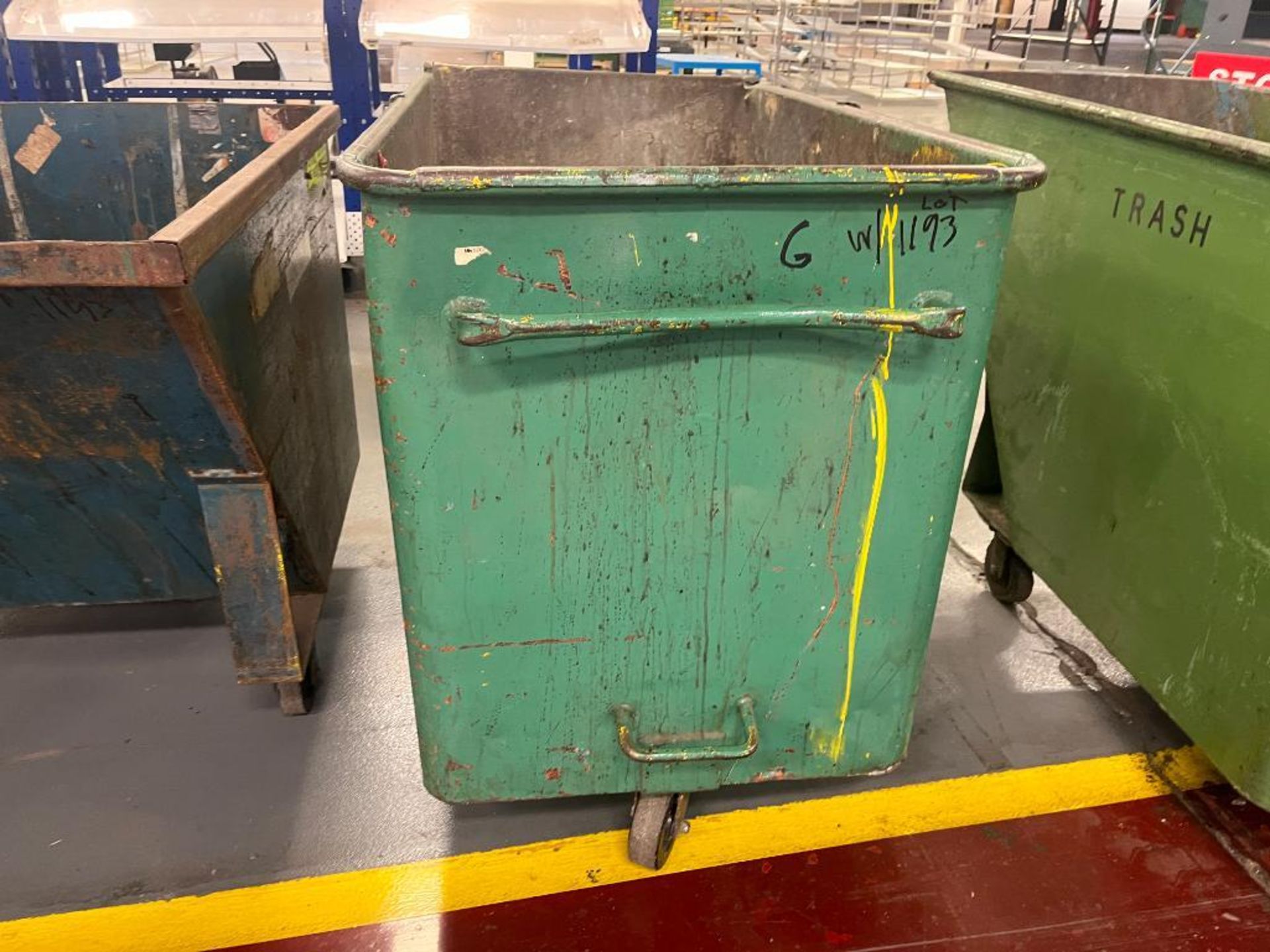 Lot (6): Rolling Steel Scrap & Trash Carts - Image 8 of 13