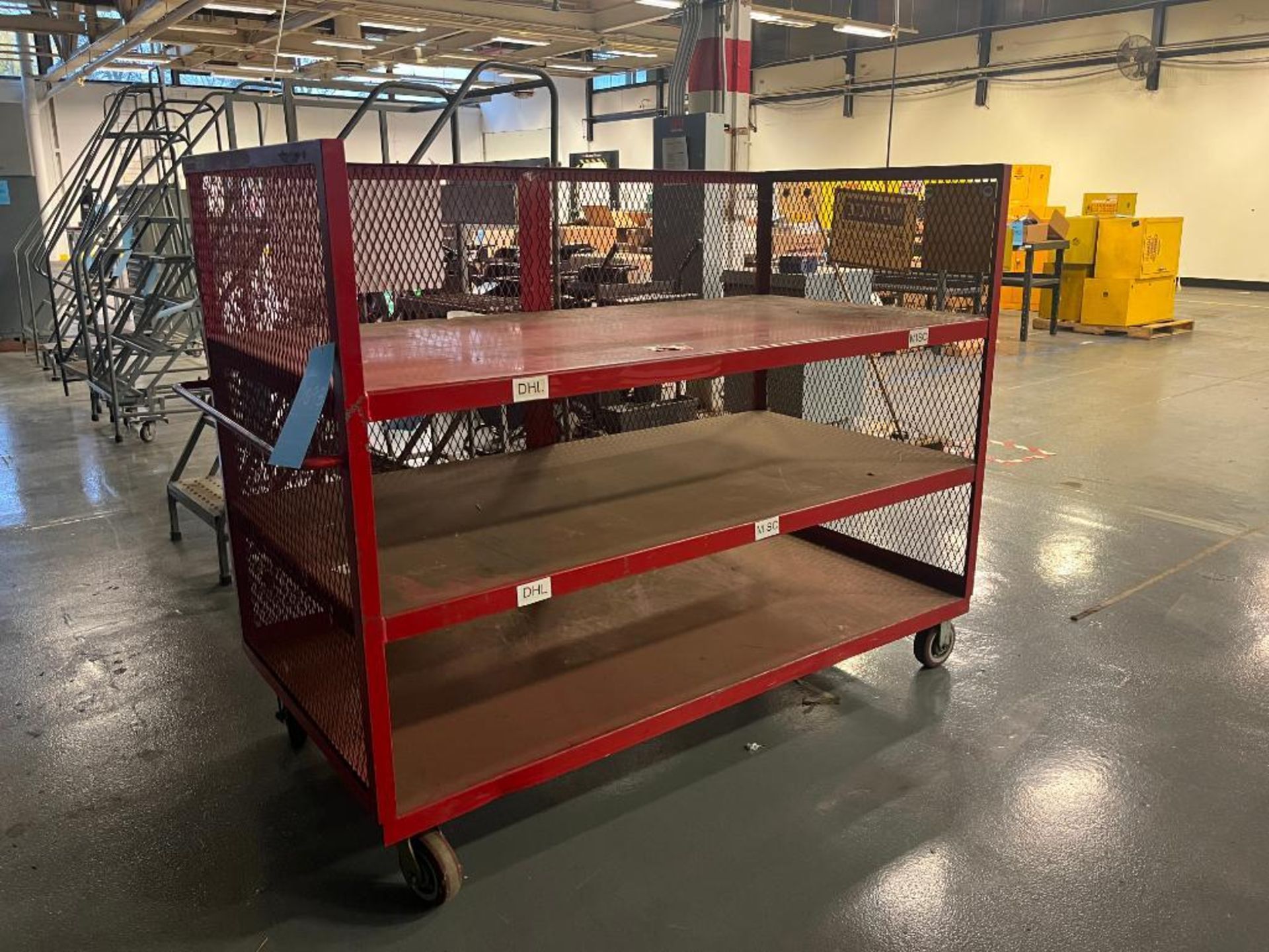 Heavy Duty Rolling Steel Material Cart