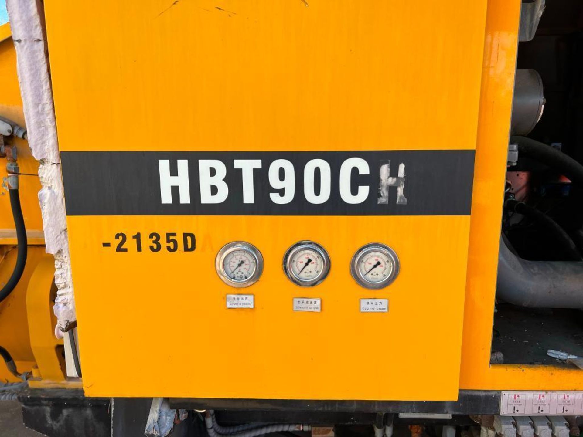 Sany Trailer Mounted High Pressure Concrete Pump Model HBT90CH2135DA, S/N 07TB09031151 (2007), Dual - Image 8 of 16