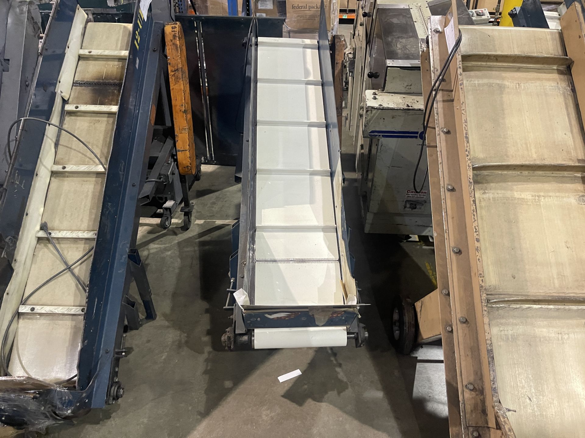 Incline Cleated Conveyor, Belt Size Approx. 15in x 70in - Image 2 of 5