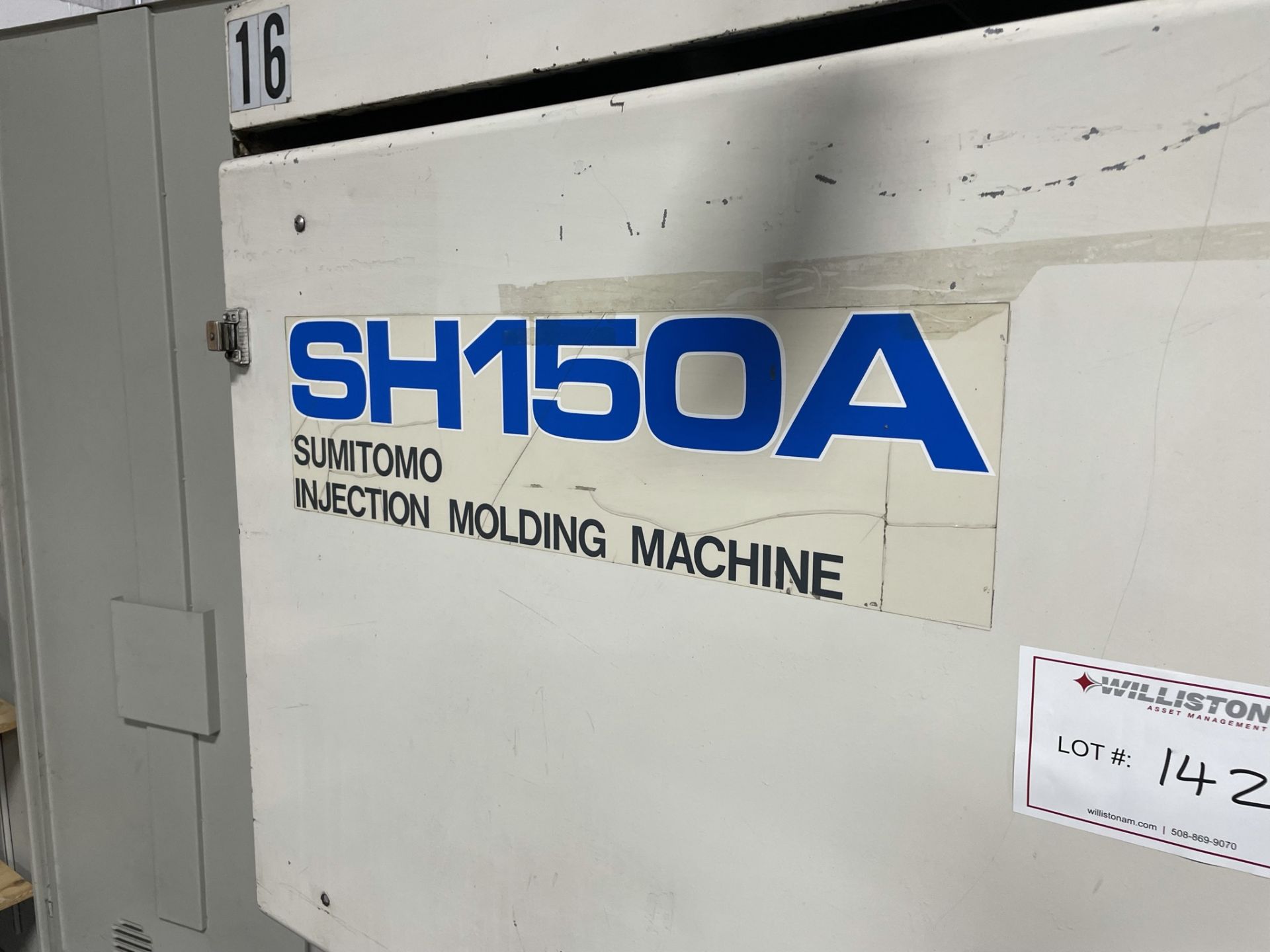 165 Ton, 10.5 oz. Sumitomo SH150A Injection Molding Machine - Image 13 of 16