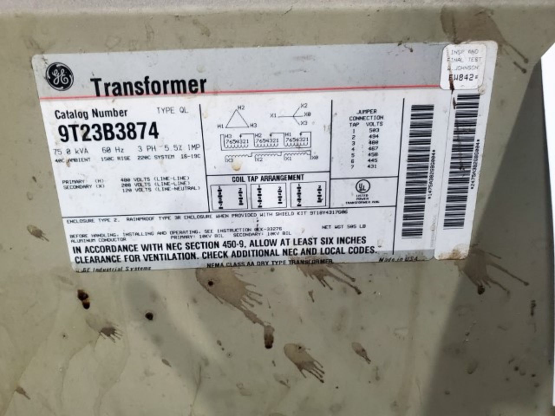 GE Transformer - Image 3 of 3