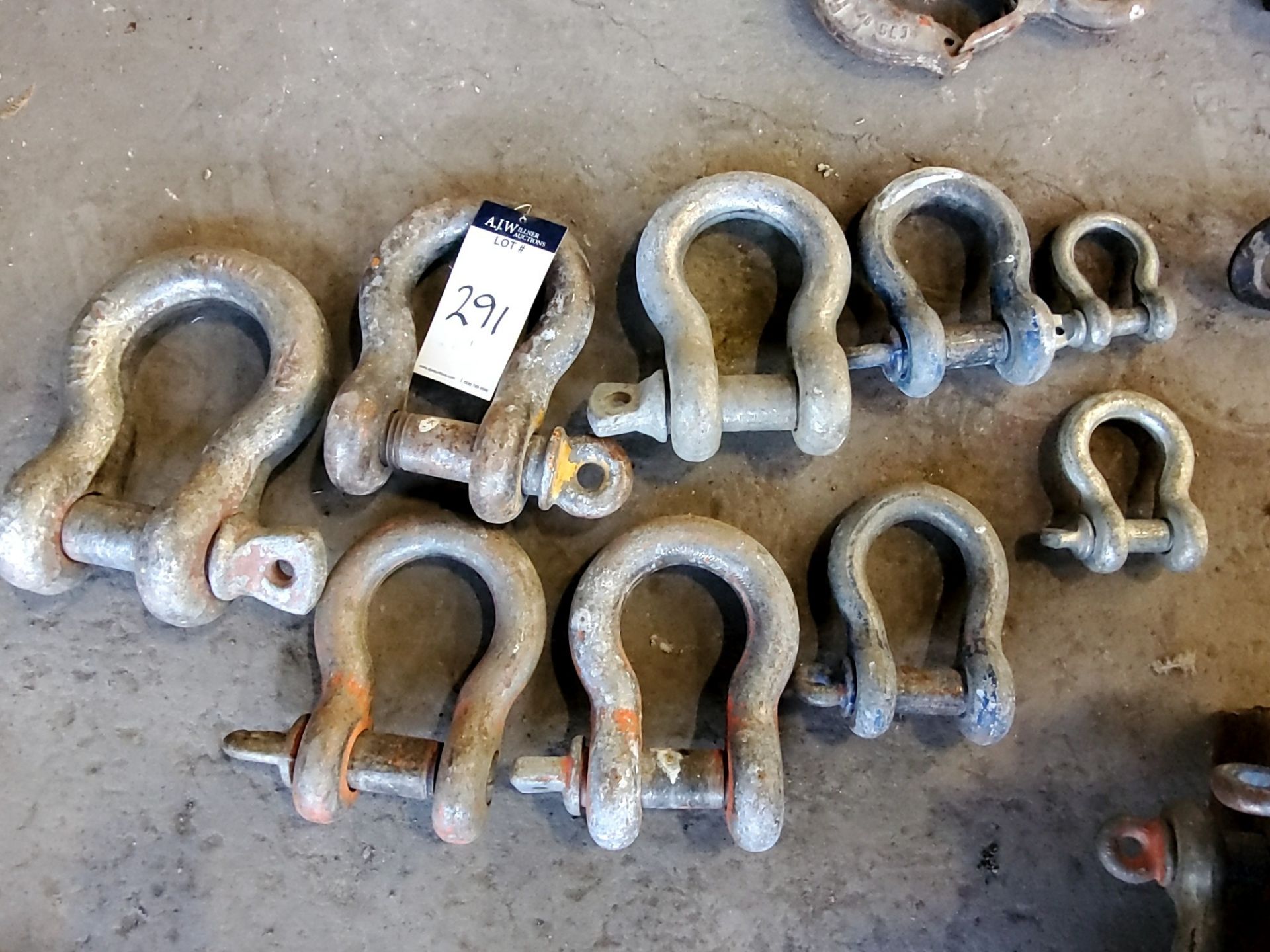 Group of (9) Shackles