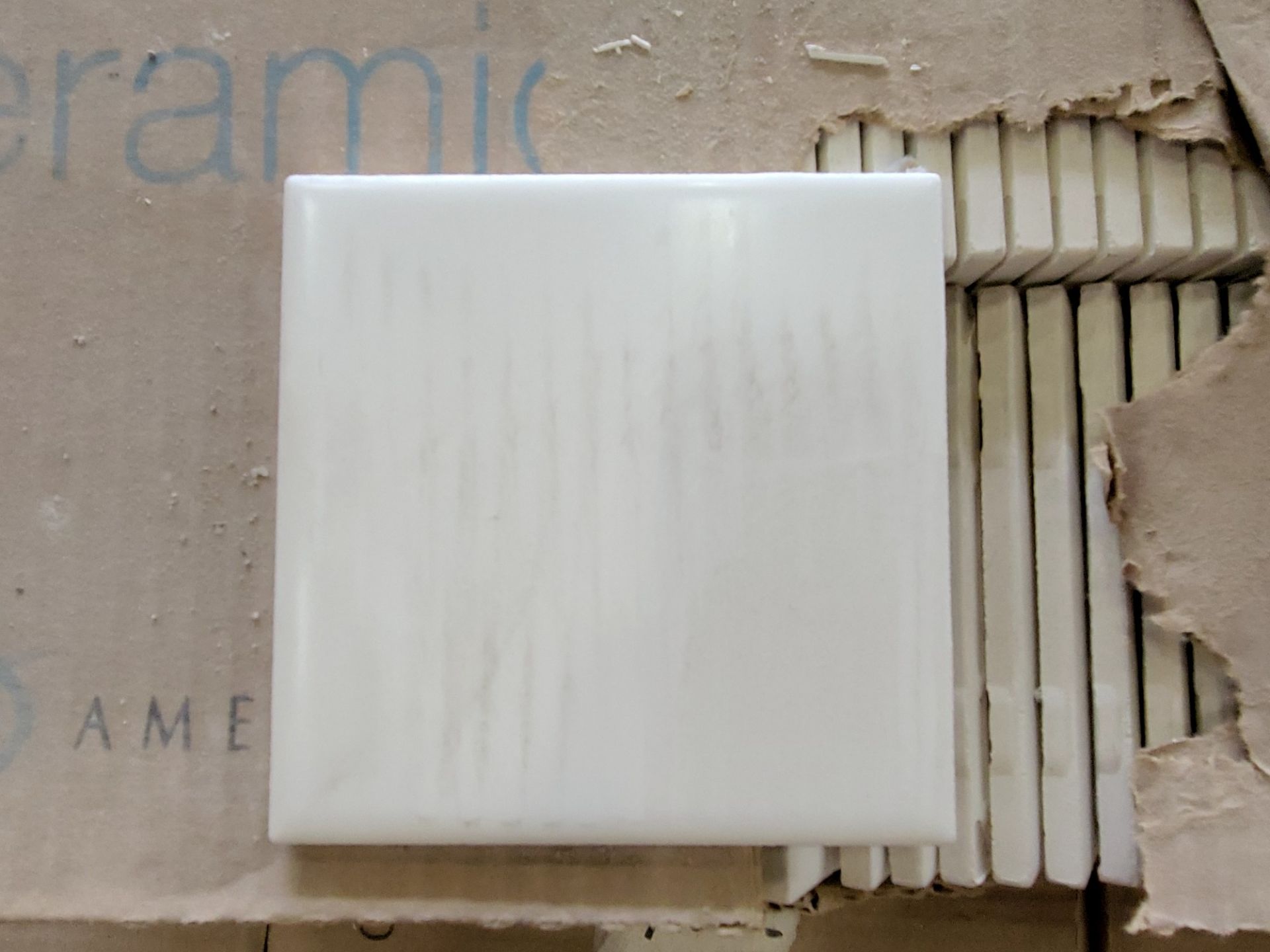 [sq ft] American Olean 4 1/2" x 4 1/2" Snow Mist Ceramic Wall Tile