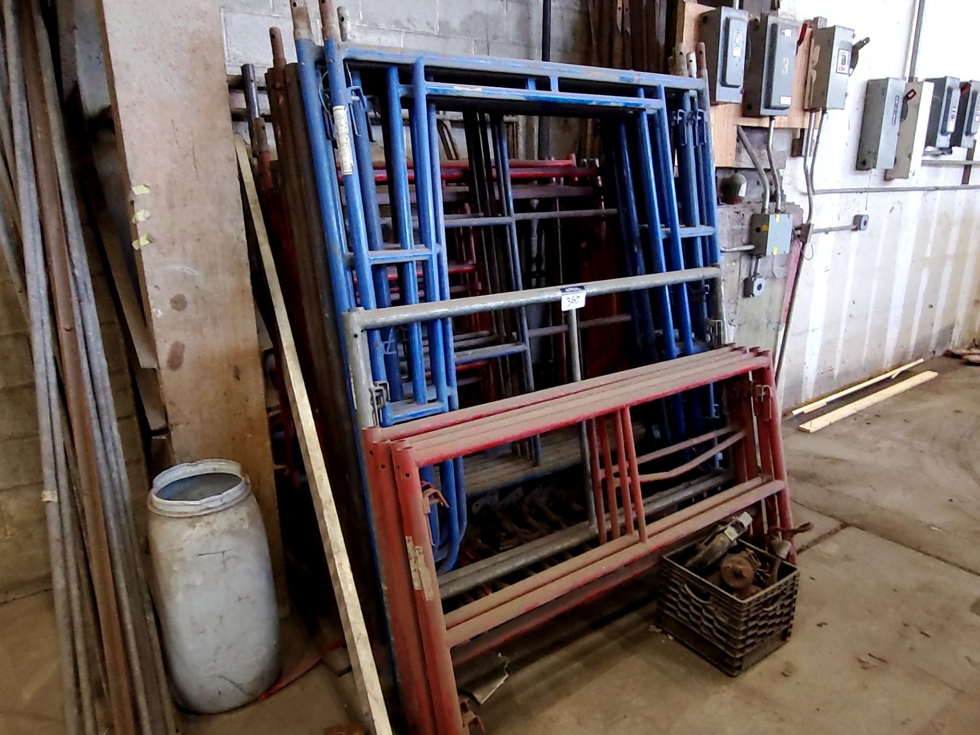 Group of Scaffolding Frames and Rails