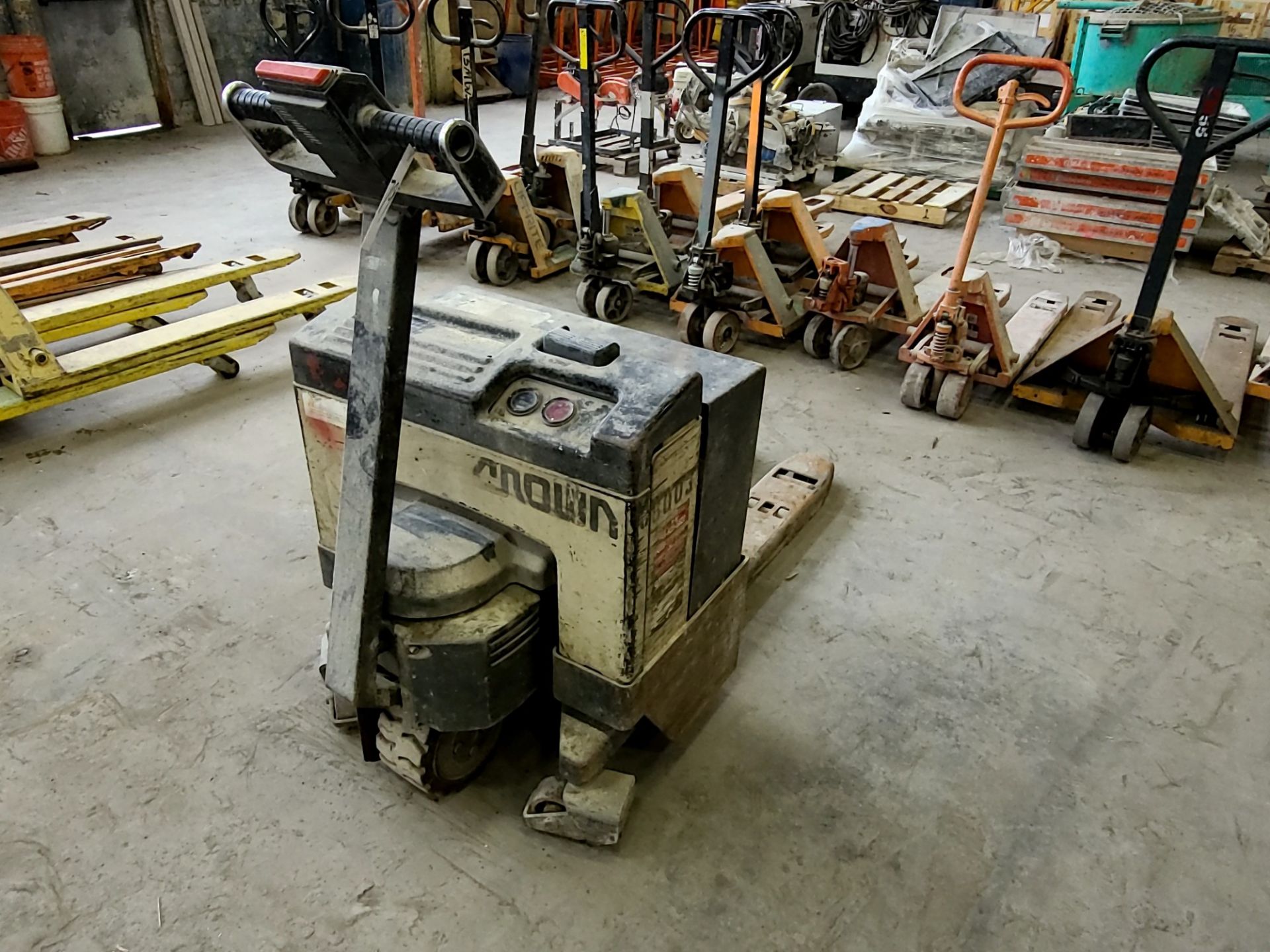 Crown 4,000lbs. Capacity 24V Narrow Fork Electric Pallet Jack - Image 2 of 2