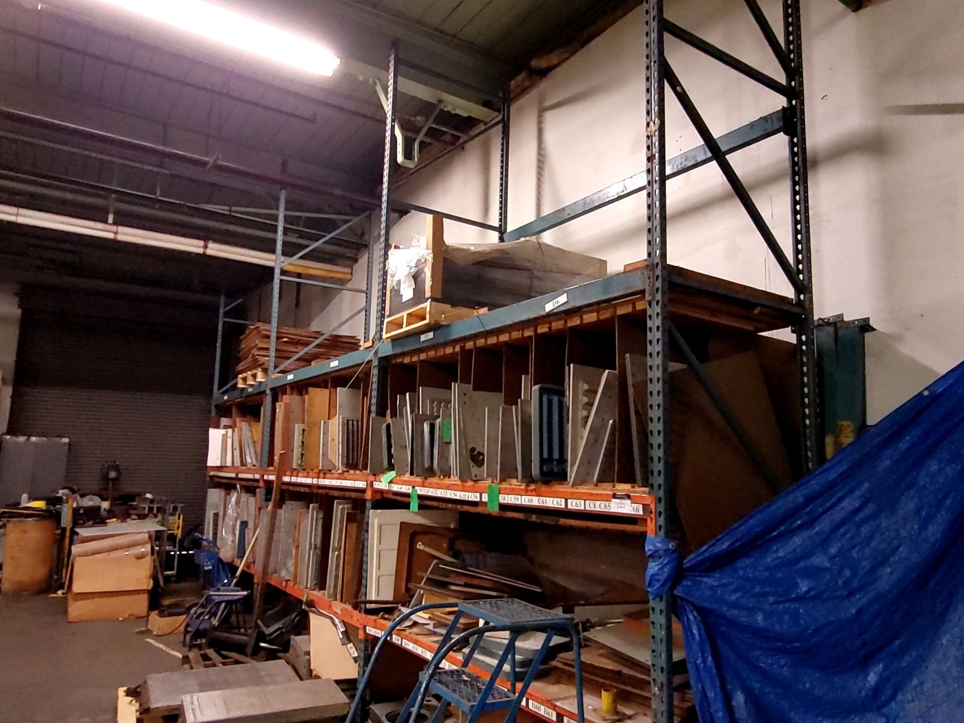 A Group of Tear Drop Style Pallet Racking