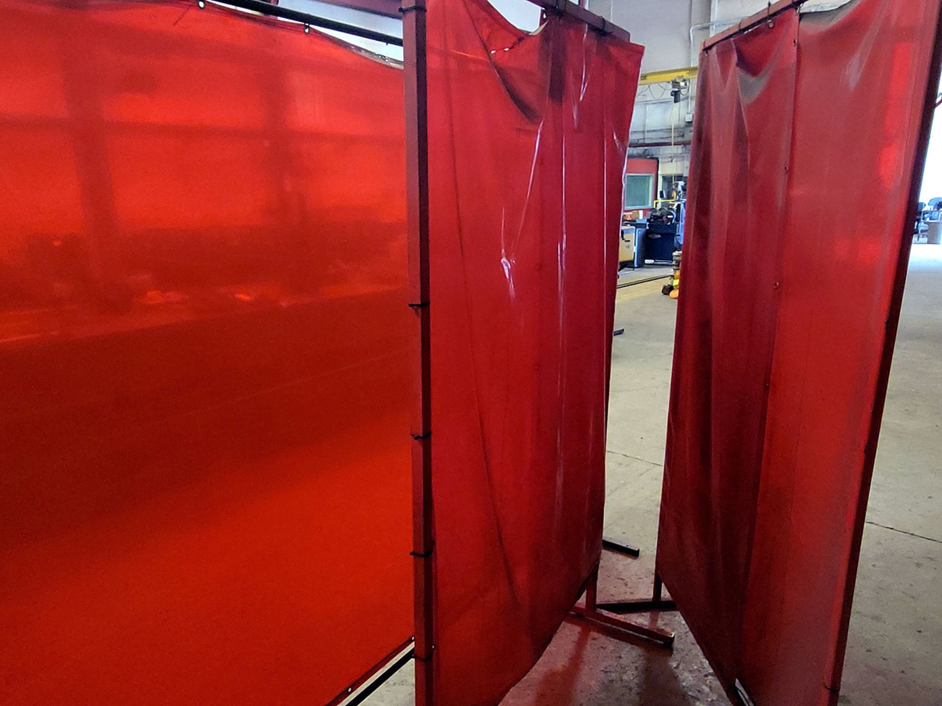 A Group of 6' x 6' Welding Screens Mounted on Metal Frames - Image 2 of 2