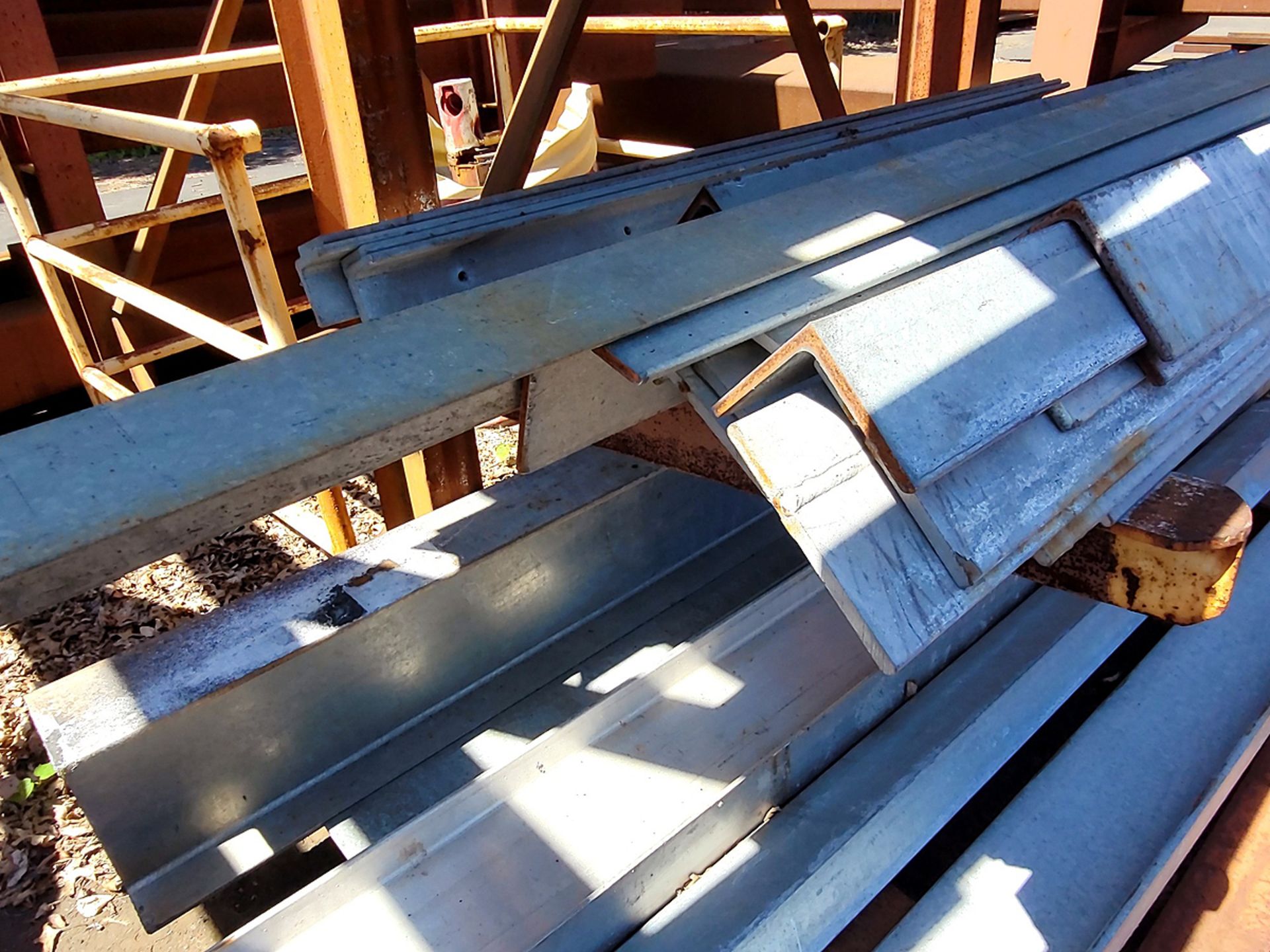 A Group of Ass't Size Galvanized Angle Iron and H-Beams - Image 2 of 3