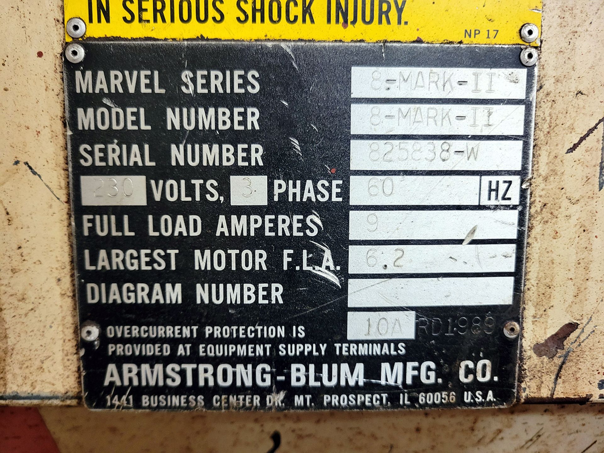 Marvel Series 8 Mark II Vertical Band Saw - Image 8 of 8