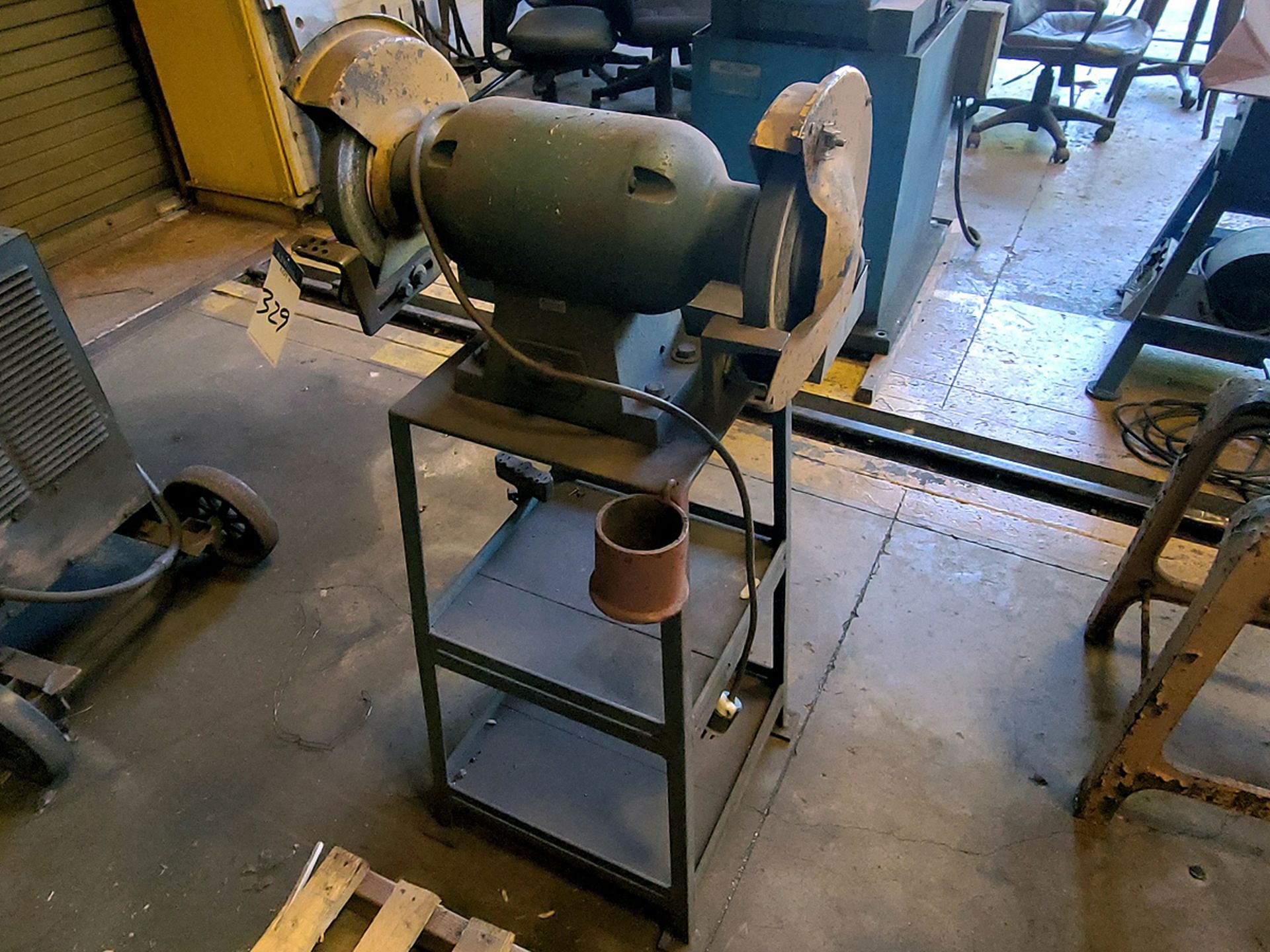 Dual-End Bench Grinder on Stand