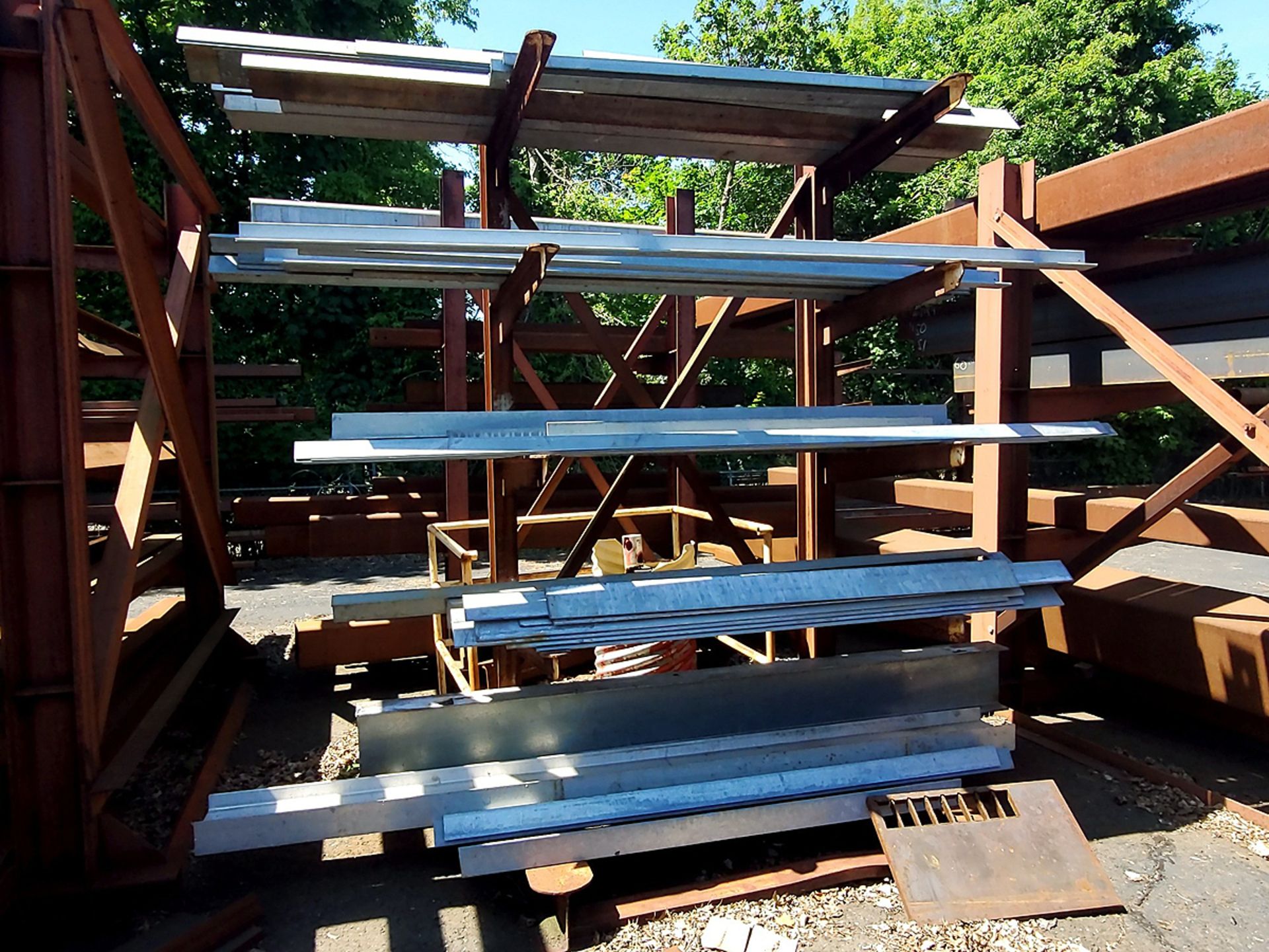 A Group of Ass't Size Galvanized Angle Iron and H-Beams - Image 3 of 3