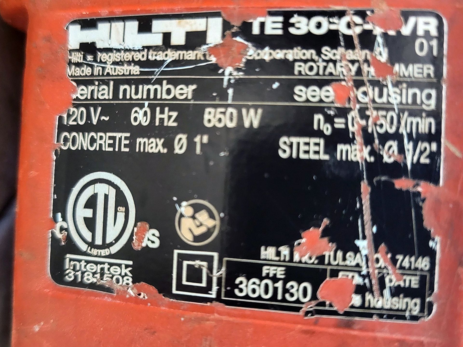 [Each] Hilti TE30-C Rotary Hammer SDS Plus - Image 2 of 2
