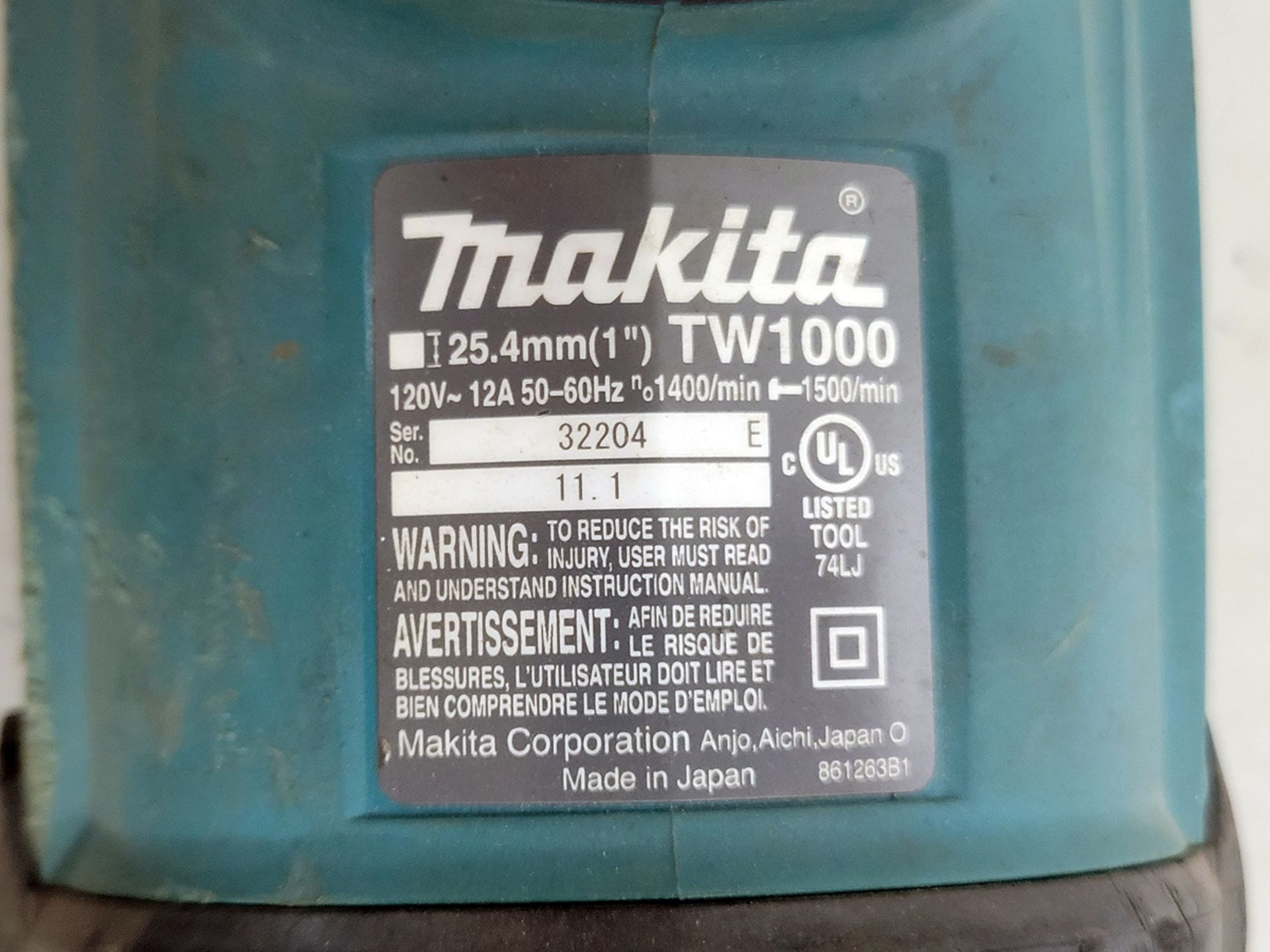 Makita TW1000 1" Impact Wrench - Image 2 of 2