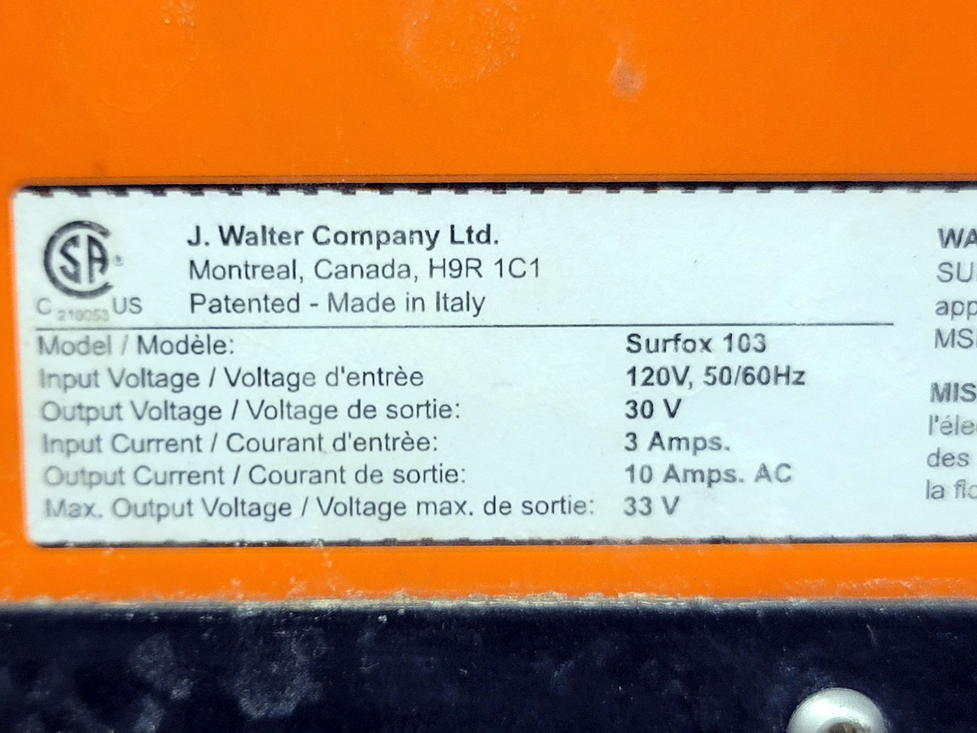 Walter Surfox103 Welding Cleaning System - Image 4 of 4