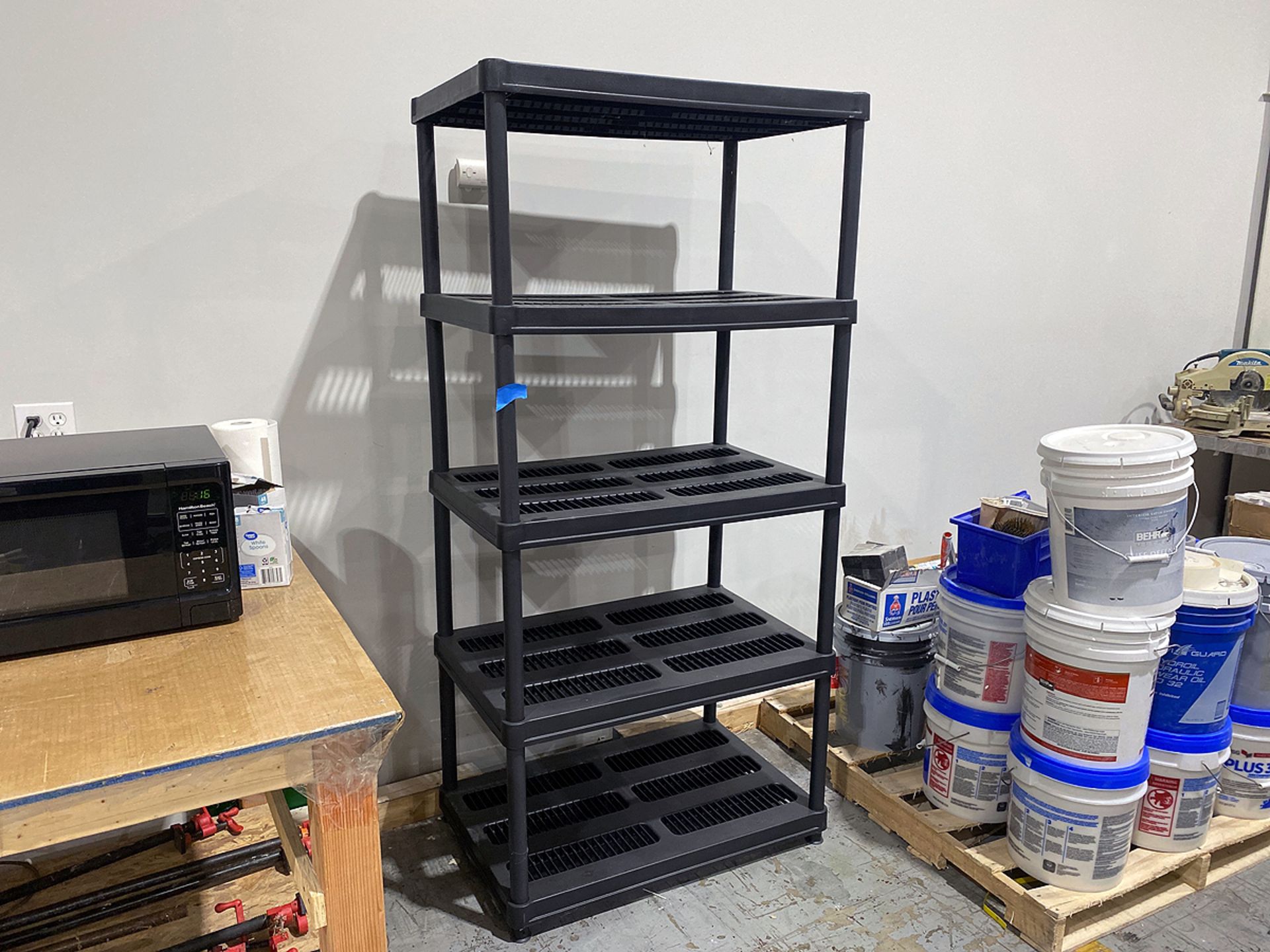 5-Tier Medium Duty Poly Shelving Unit