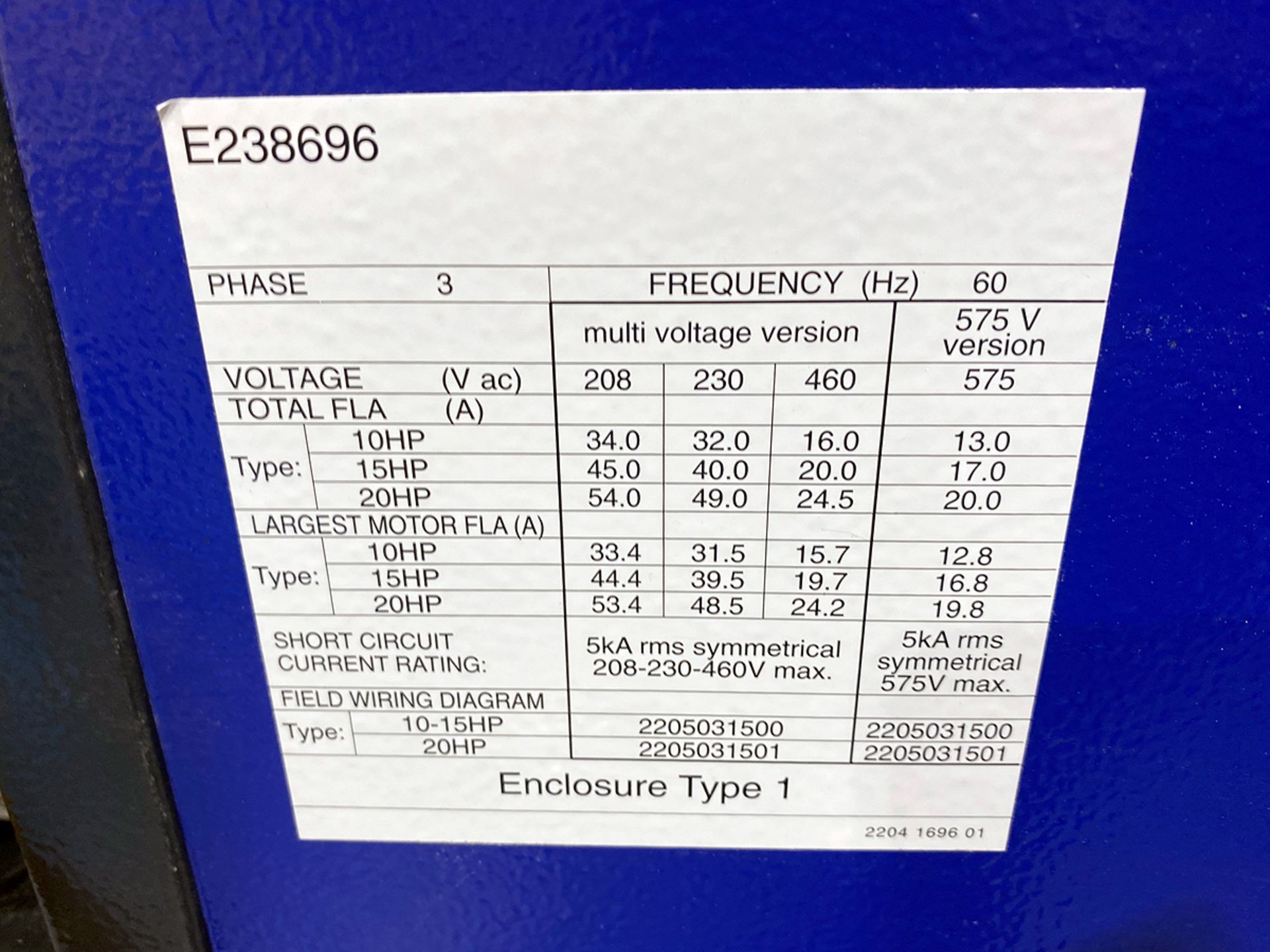 Quincy QGS10TM-3, 10 HP, Rotary Screw Air Compressor & Air Dryer - Image 3 of 8