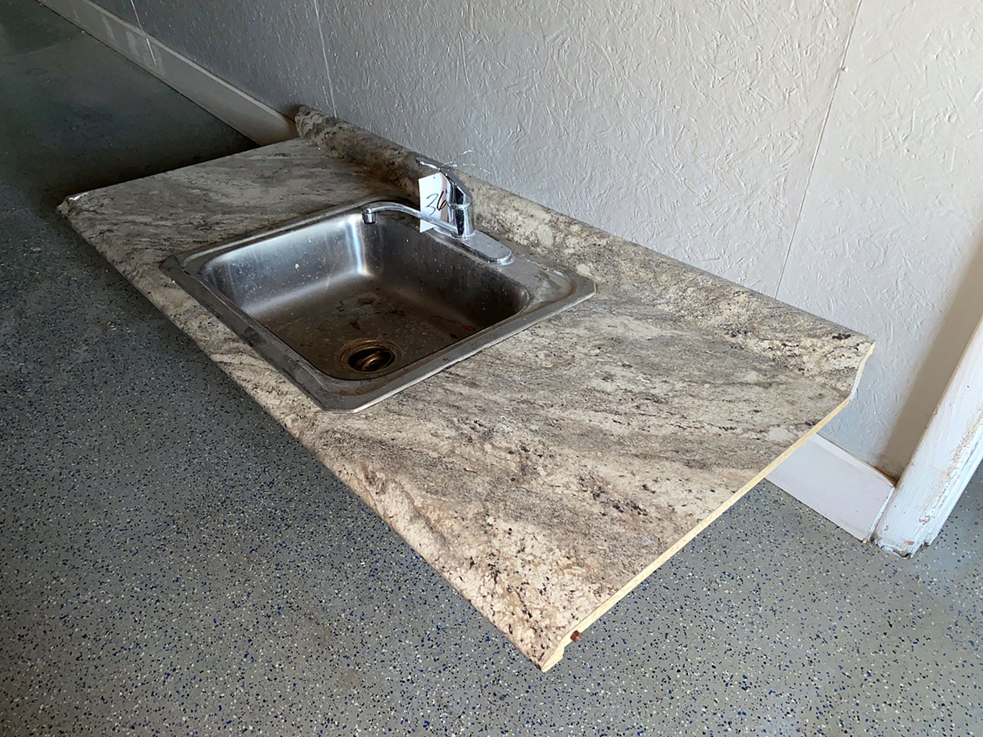 Stainless Steel Hand Sink With Granite Laminate Counter Top