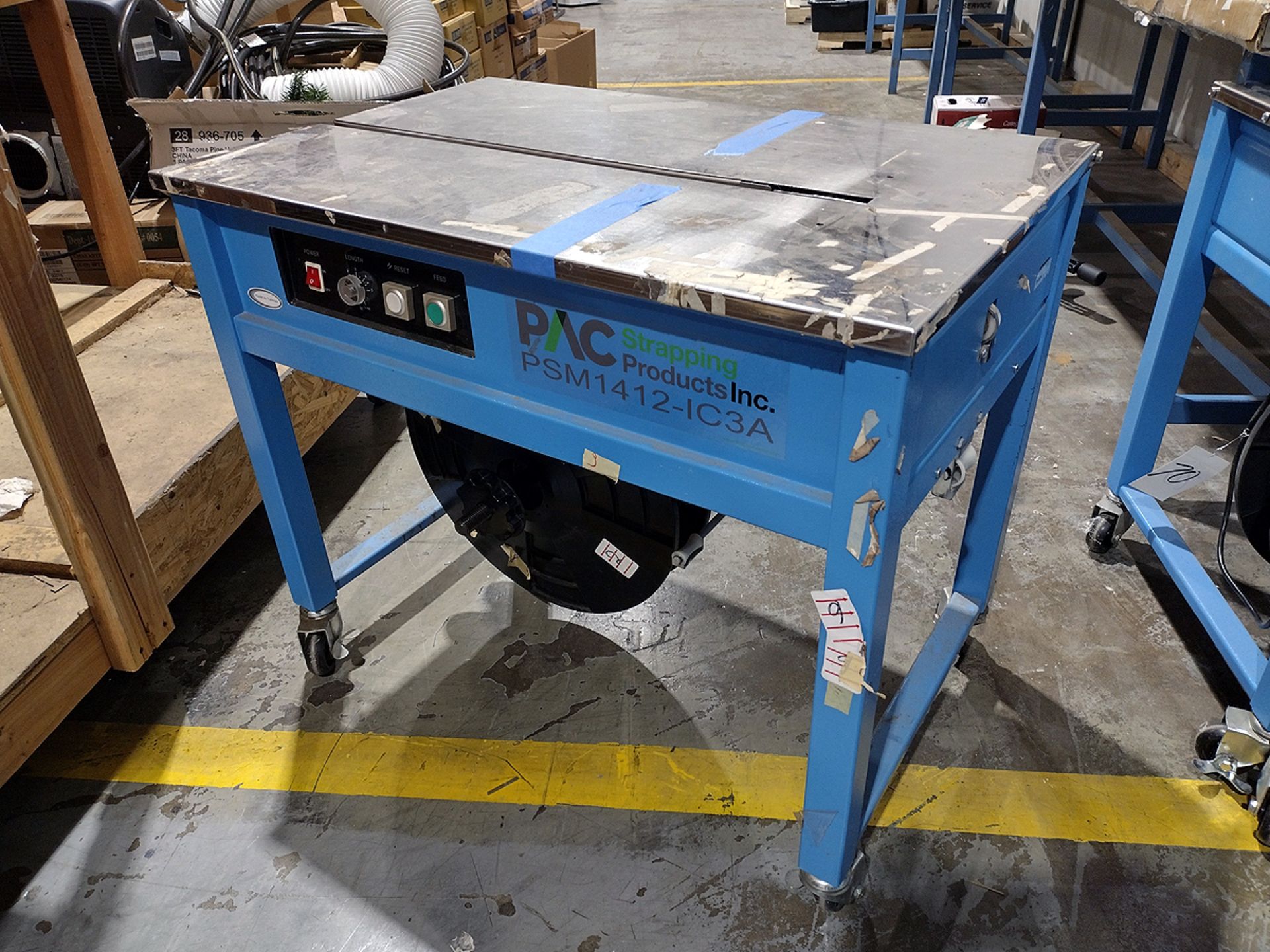 PAC Model PSM 1412-IC3A Tabletop Strapping Machine