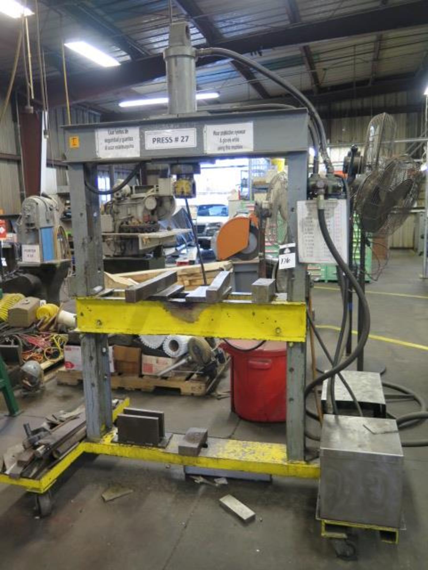 Electric Hydraulic H-Frame Press (SOLD AS-IS - NO WARRANTY)