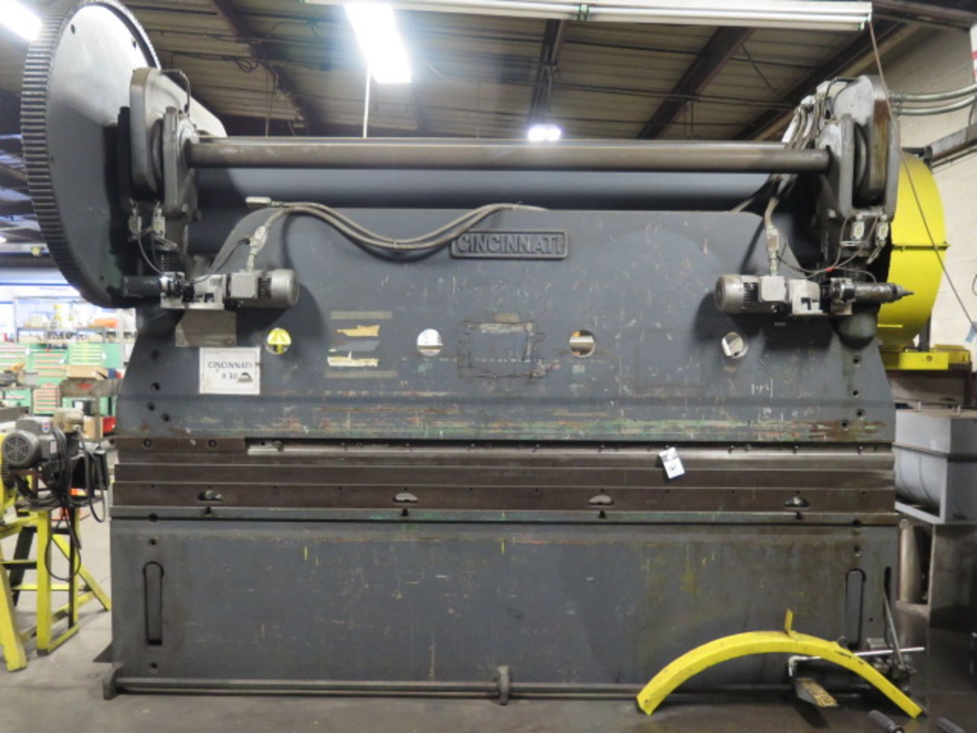 Cincinnati 90 Ton x 10’ Press Brake w/ PLC Controls, Manual Back Gage, 12’ Bed Length, SOLD AS IS