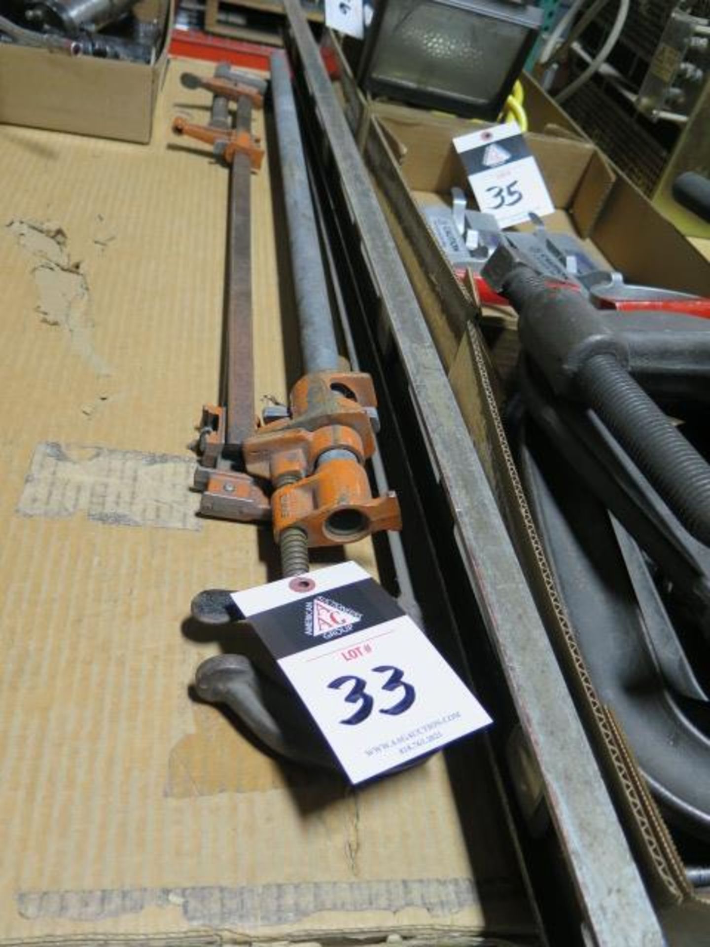 Bar Clamps and Level (SOLD AS-IS - NO WARRANTY)