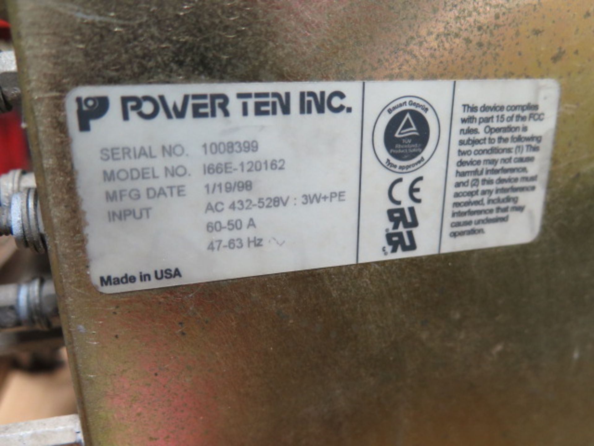 Power Ten Inc mdl. 166E-120162 Power Supply (SOLD AS-IS - NO WARRANTY) - Image 5 of 5