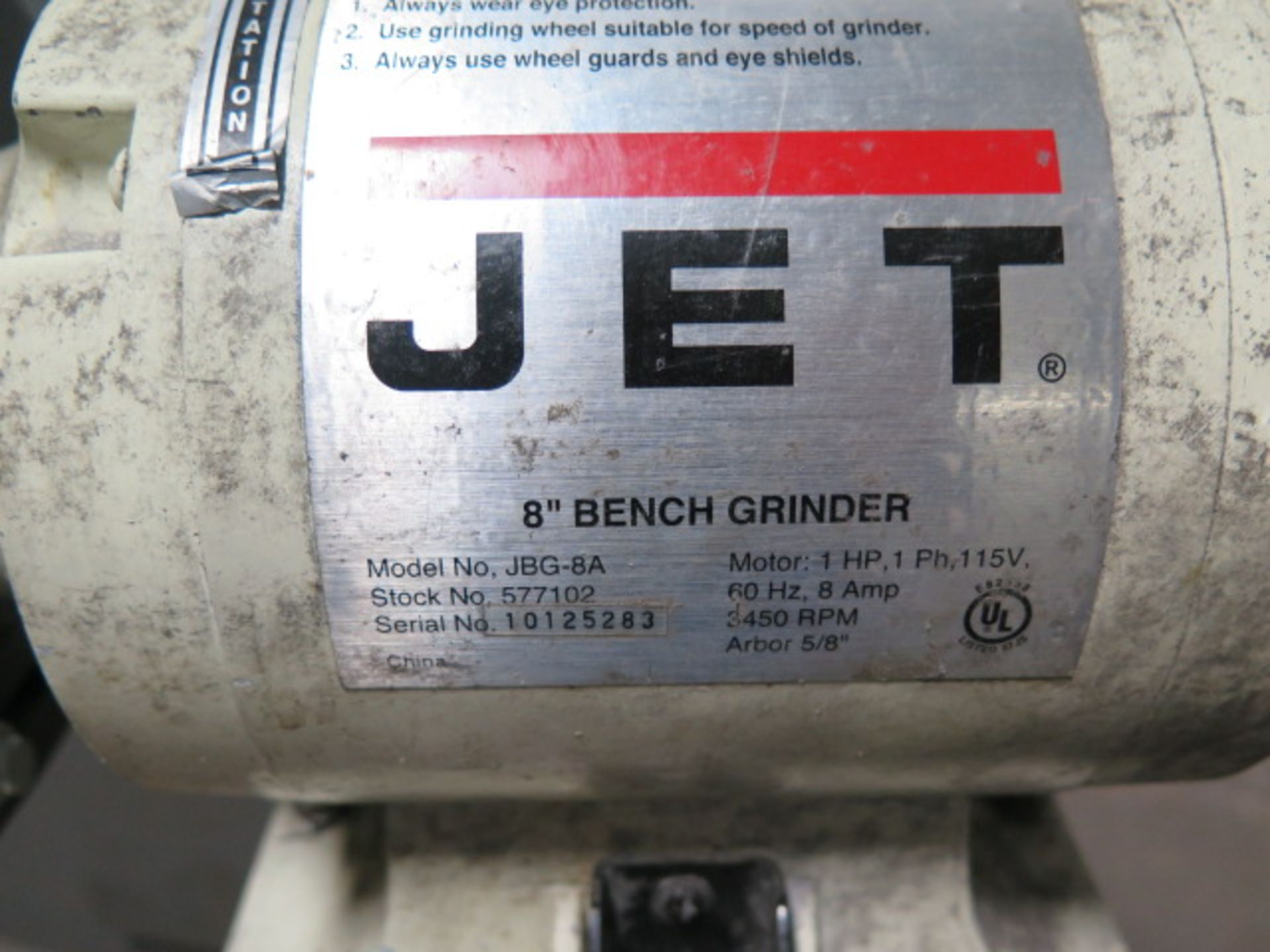 Jet 8" Pedestal Grinder (SOLD AS-IS - NO WARRANTY) - Image 5 of 5