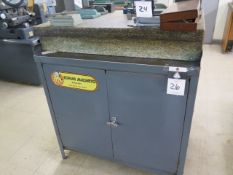 24” x 36” x 6” 2-Ledge Granite Surface Plate w/ Cabinet Base (SOLD AS-IS - NO WARRANTY)