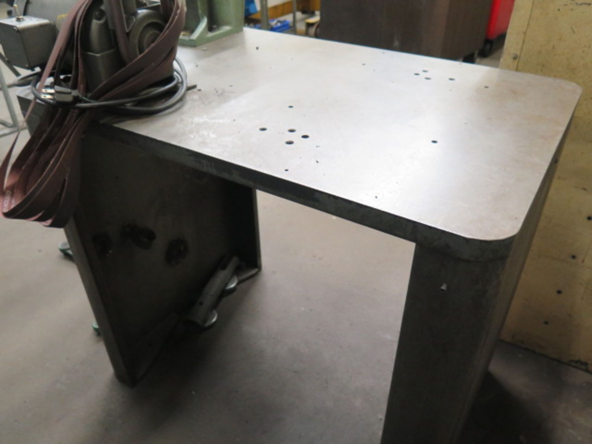 Kalamazoo 1" Belt Sander. 50-Taper Tooling Block and 24" x 36" x 1 1/4" Steel Table (SOLD AS-IS - NO - Image 7 of 8