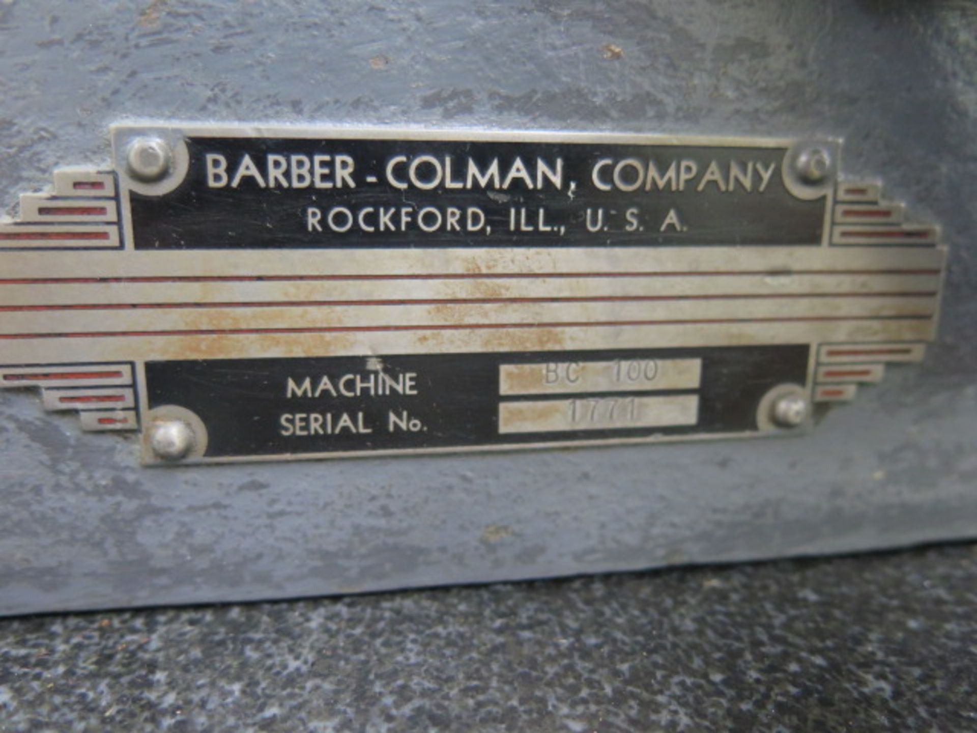 Barber-Colman BC-100 6" x 16" Bench Center s/n 1771 (SOLD AS-IS - NO WARRANTY) - Image 7 of 7