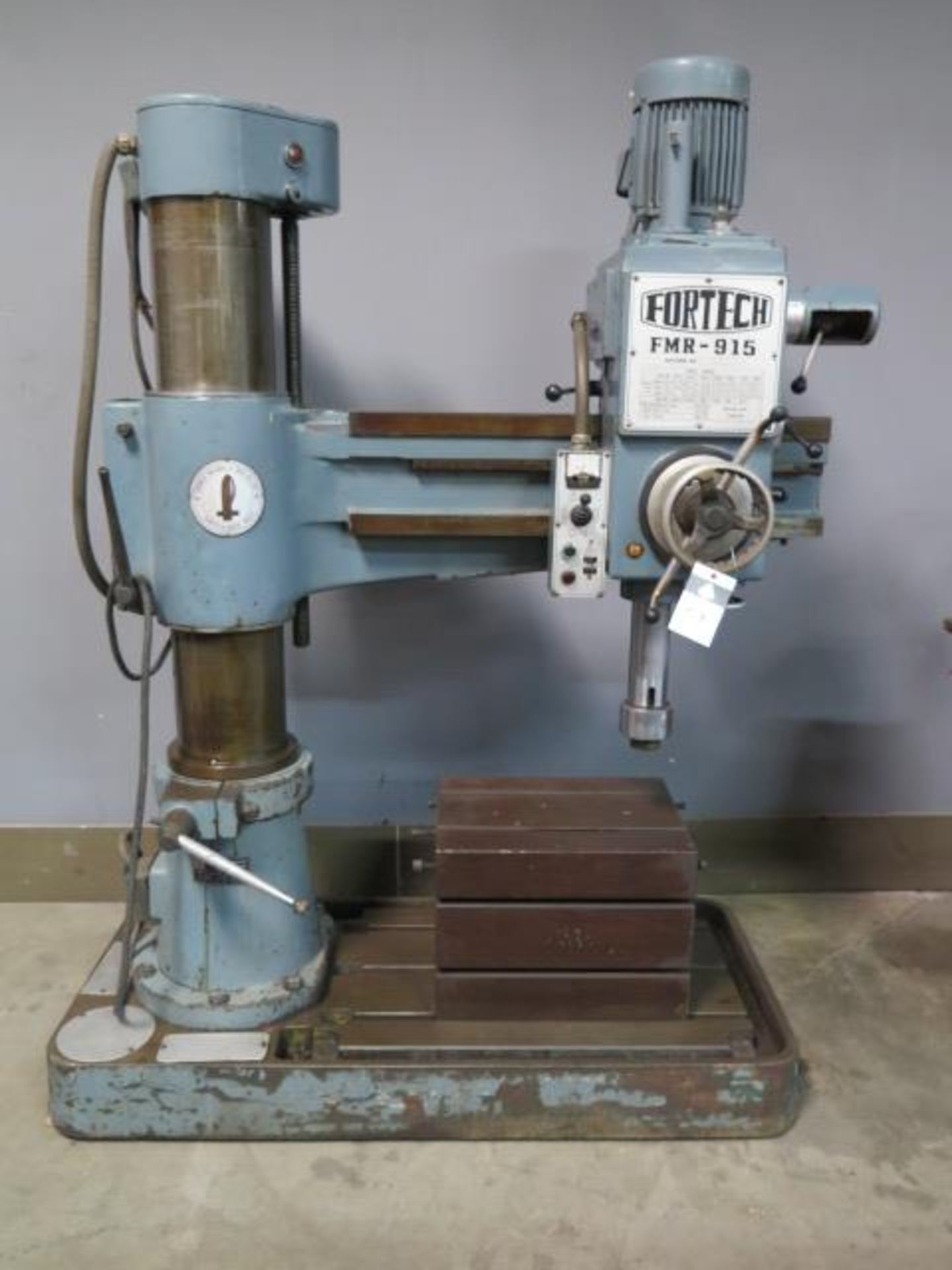 Fortech FMR-915 9" Column x 26" Radial Arm Drill s/n 166 w/ 40-1500 RPM, Power SOLD AS IS