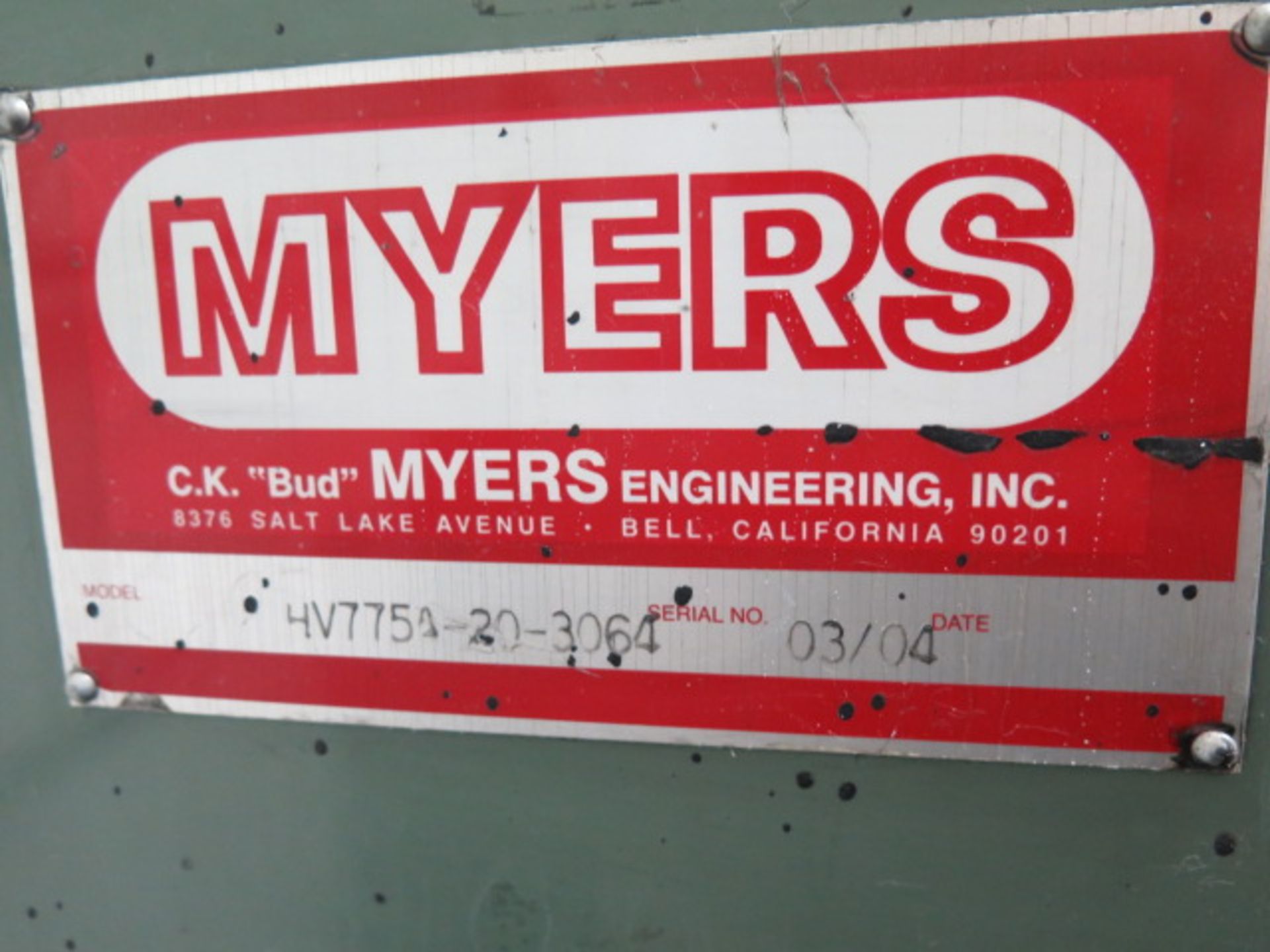 2004 Meyers Hydraulic Mixer s/n HV775A-20-3064 (SOLD AS-IS - NO WARRANTY) - Image 10 of 10