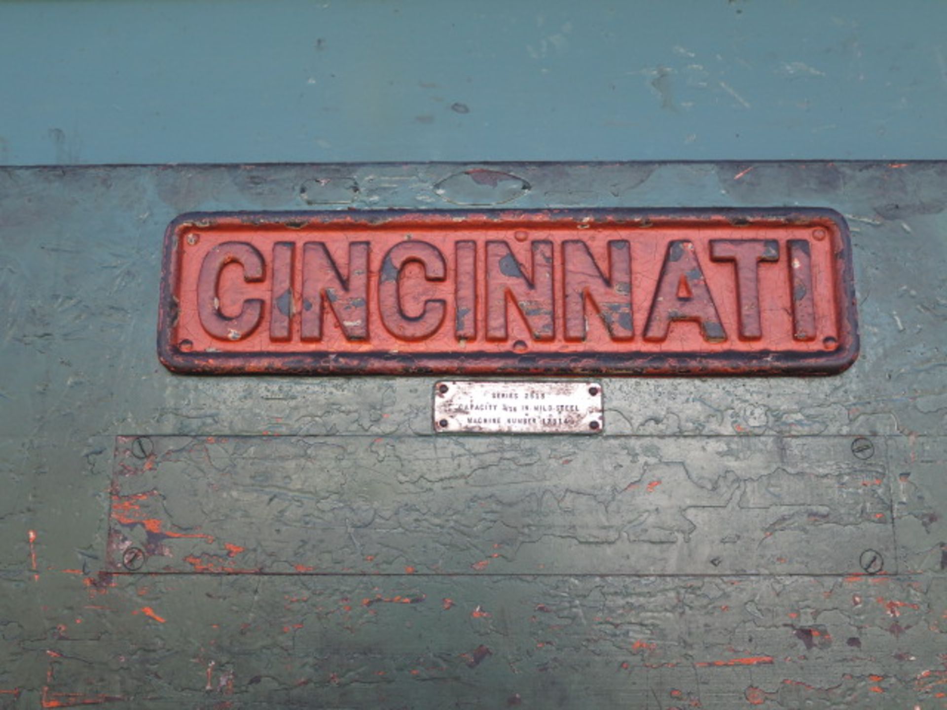 Cincinnati mdl. 2518 3/16” Cap x 25’ Mechanical Gap Frame Shear s/n 12814, SOLD AS IS - Image 3 of 16