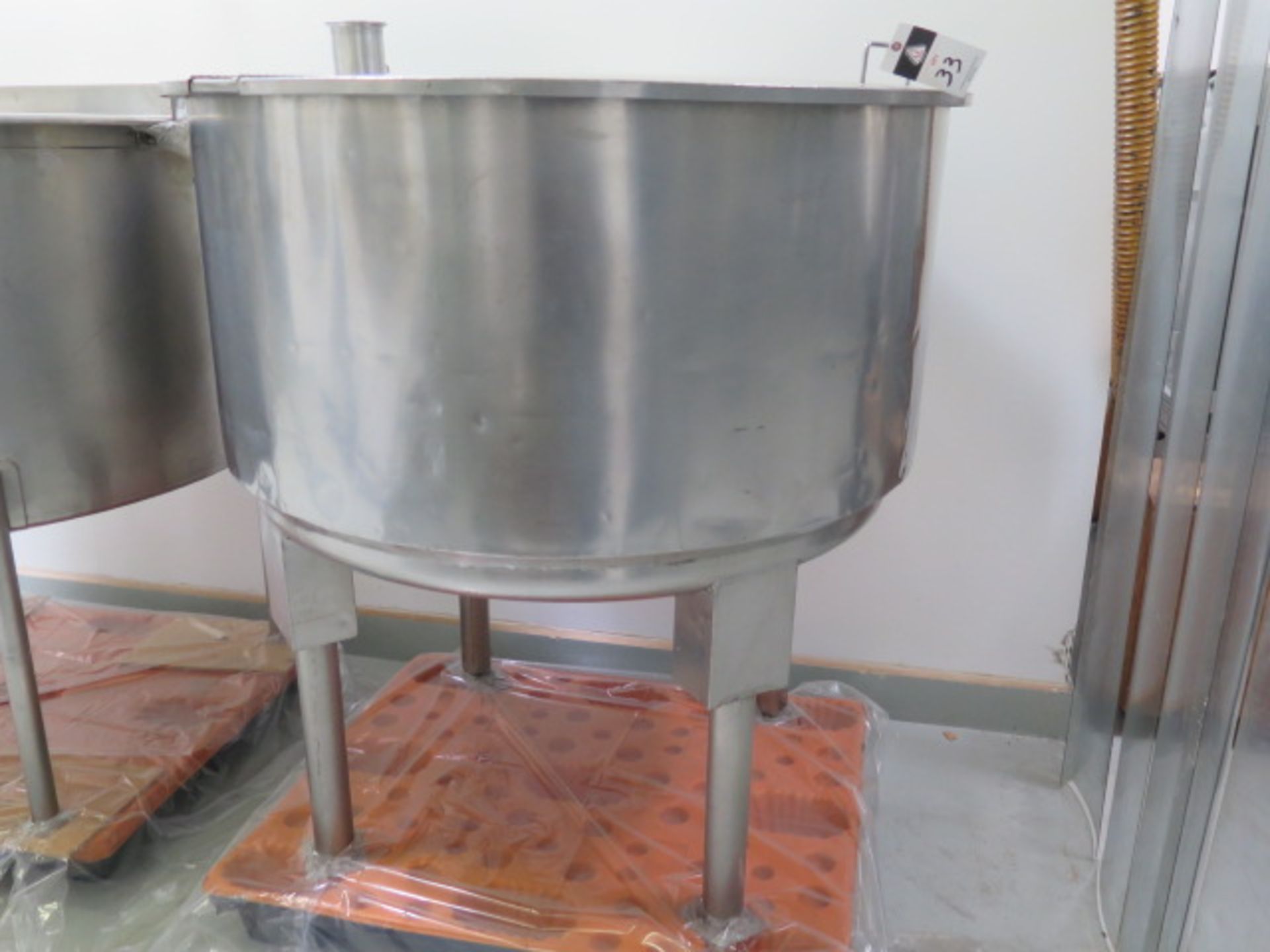 48” Dia x 36”H Jacketed Stainless Steel Tank (SOLD AS-IS - NO WARRANTY)