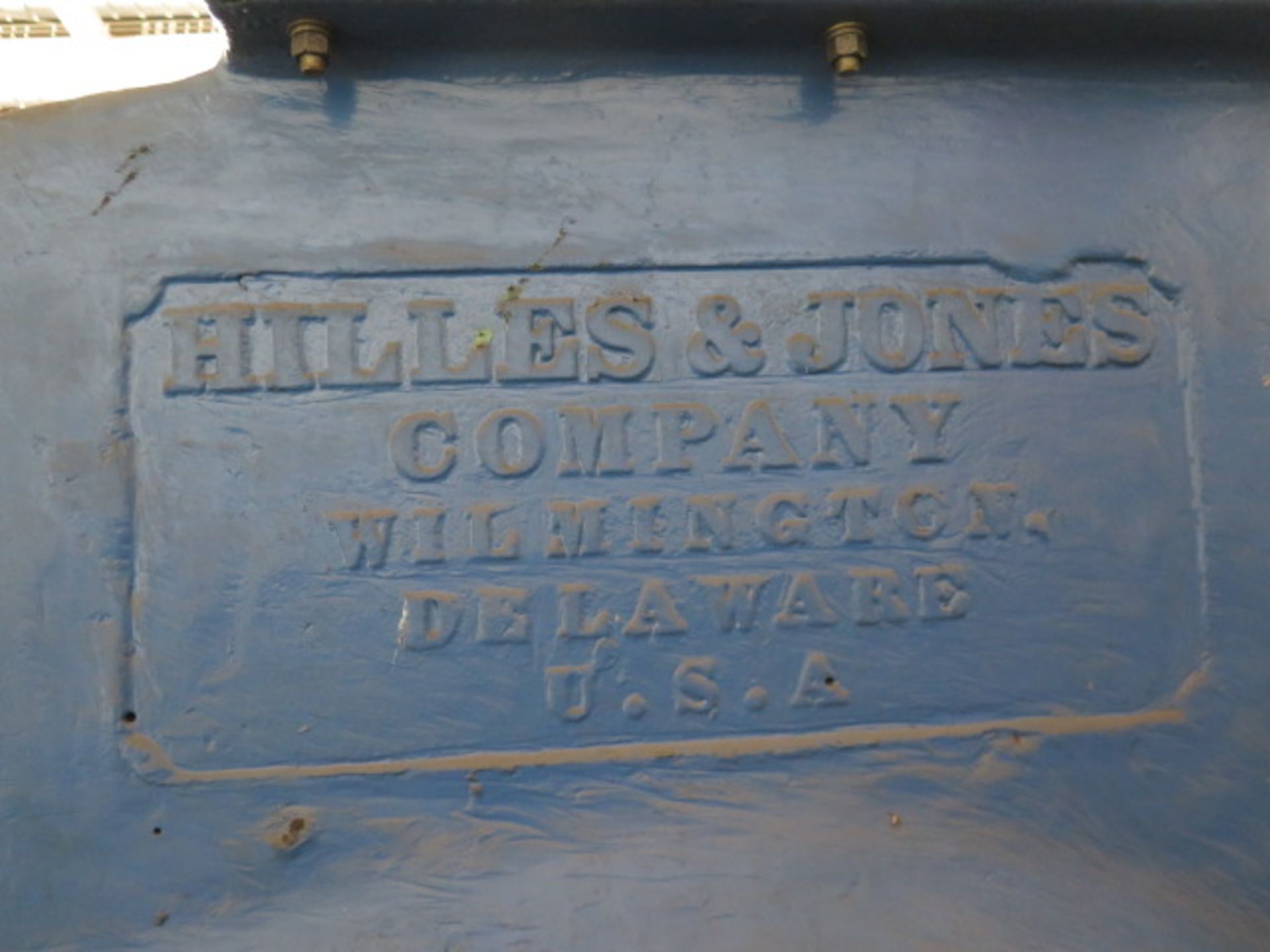 Hilles & Jones #5 Hydraulic C-Frame Press w/ 65” Throat, Custom 500 Lb Cap Hoist and Hi, SOLD AS IS - Image 14 of 23