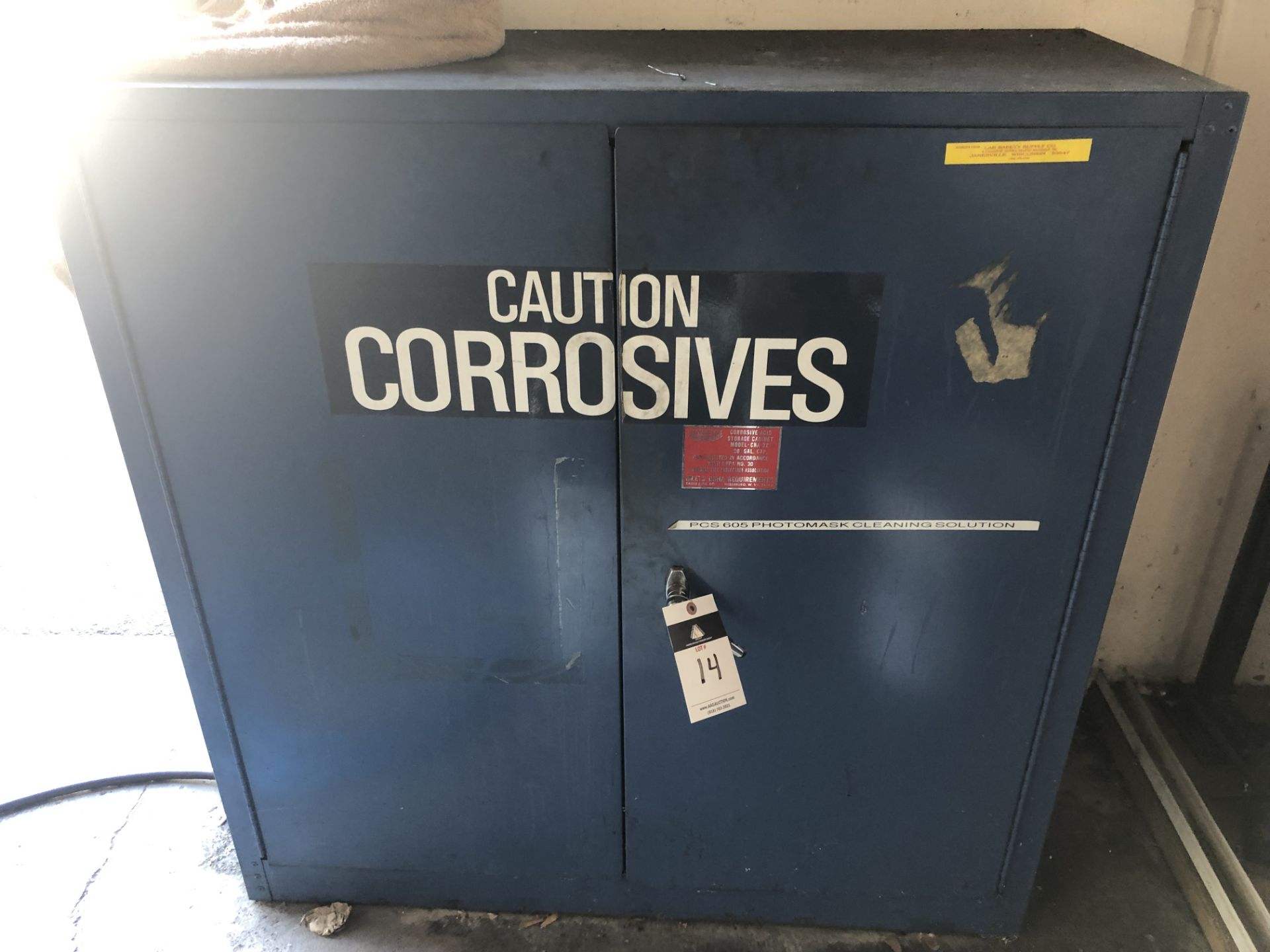 Cabinet for Corrosive Materials (SOLD AS-IS - NO WARRANTY)
