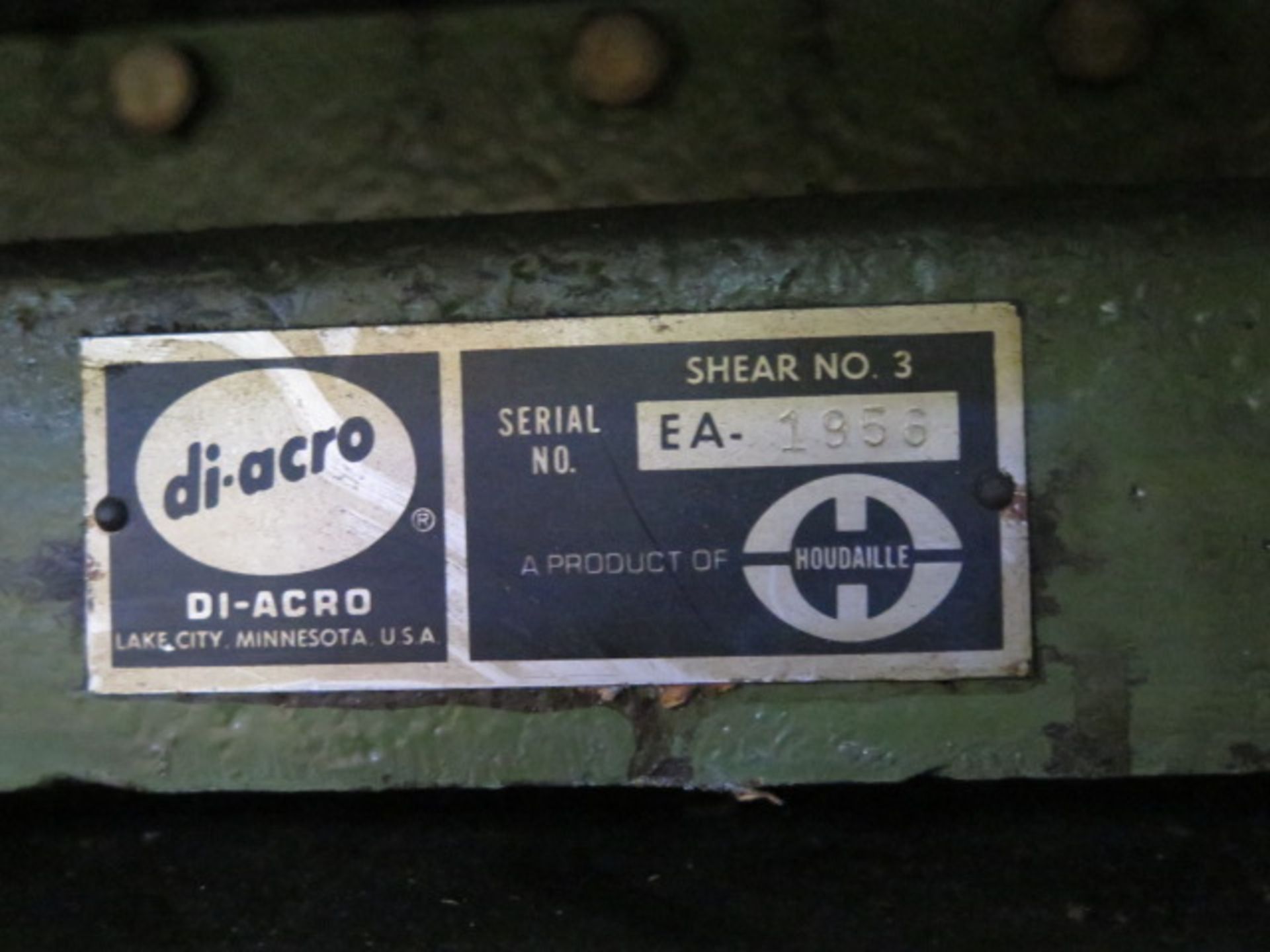 DiAcro No.3 12” Hand Shear w/ Back Gage (SOLD AS-IS - NO WARRANTY) - Image 7 of 7