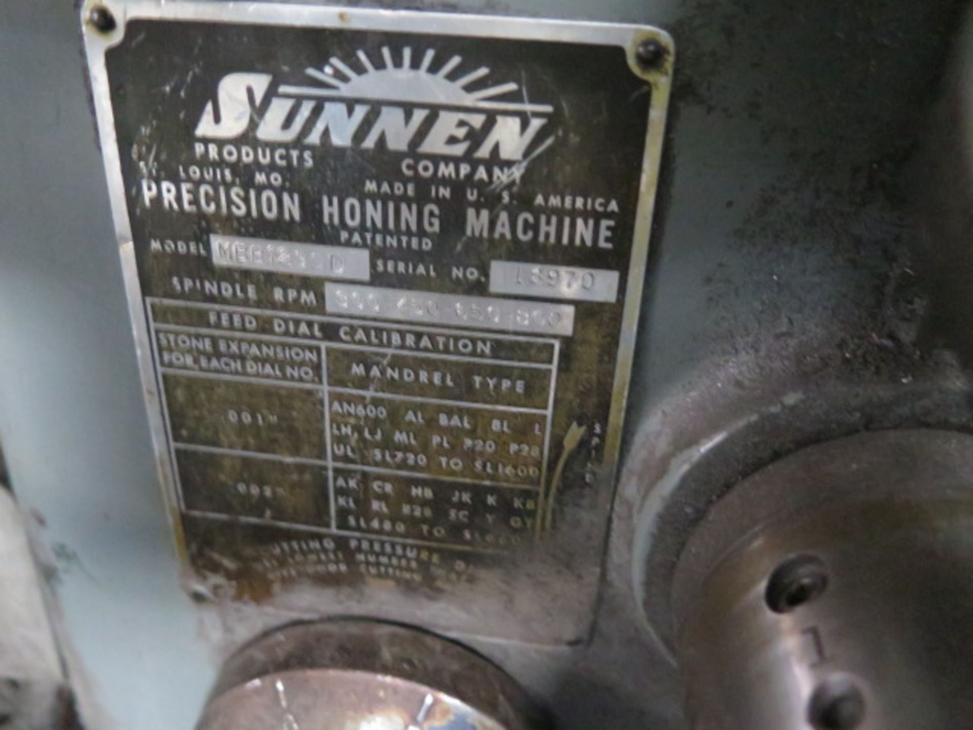 Sunnen MBB-1290D Precision Honing Machine s/n 18970 w/ Coolant (SOLD AS-IS - NO WARRANTY) - Image 7 of 7