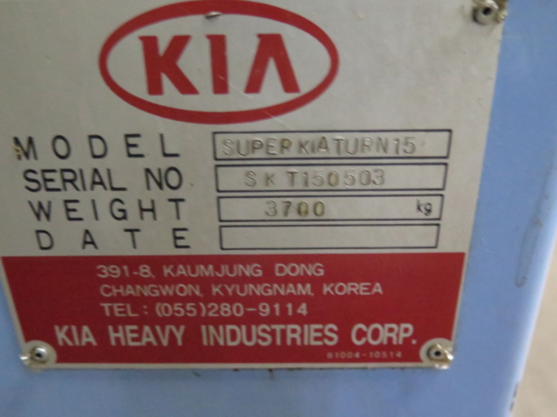 KIA Super KiaTurn 15 CNC Turning Center s/n SKT150503 w/ Fanuc 0i-T Controls, Presetter, SOLD AS IS - Image 16 of 16