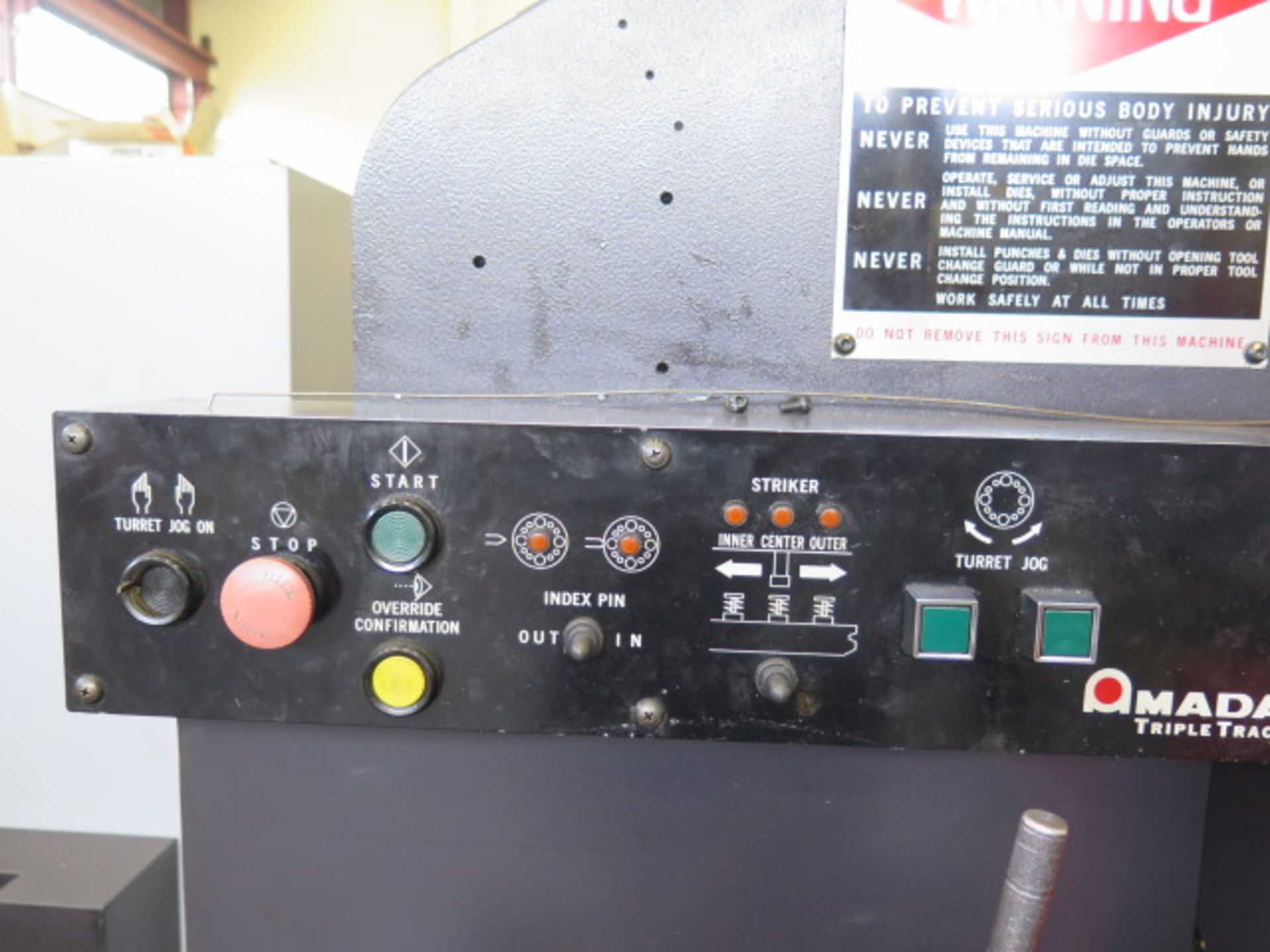 Amada VIPROS 345 30-Ton CNC Turret Punch Cell s/n 34510153 w/ 04P-C Controls, 58-Station, SOLD AS IS - Image 7 of 28