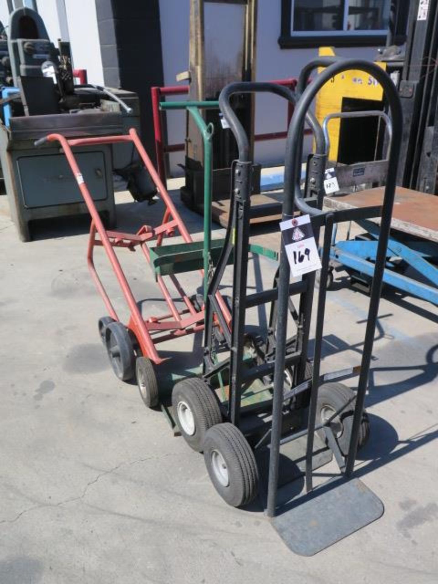 Welding Torch Cart, Barrel Cart and (2) Hand Dollys (SOLD AS-IS - NO WARRANTY)